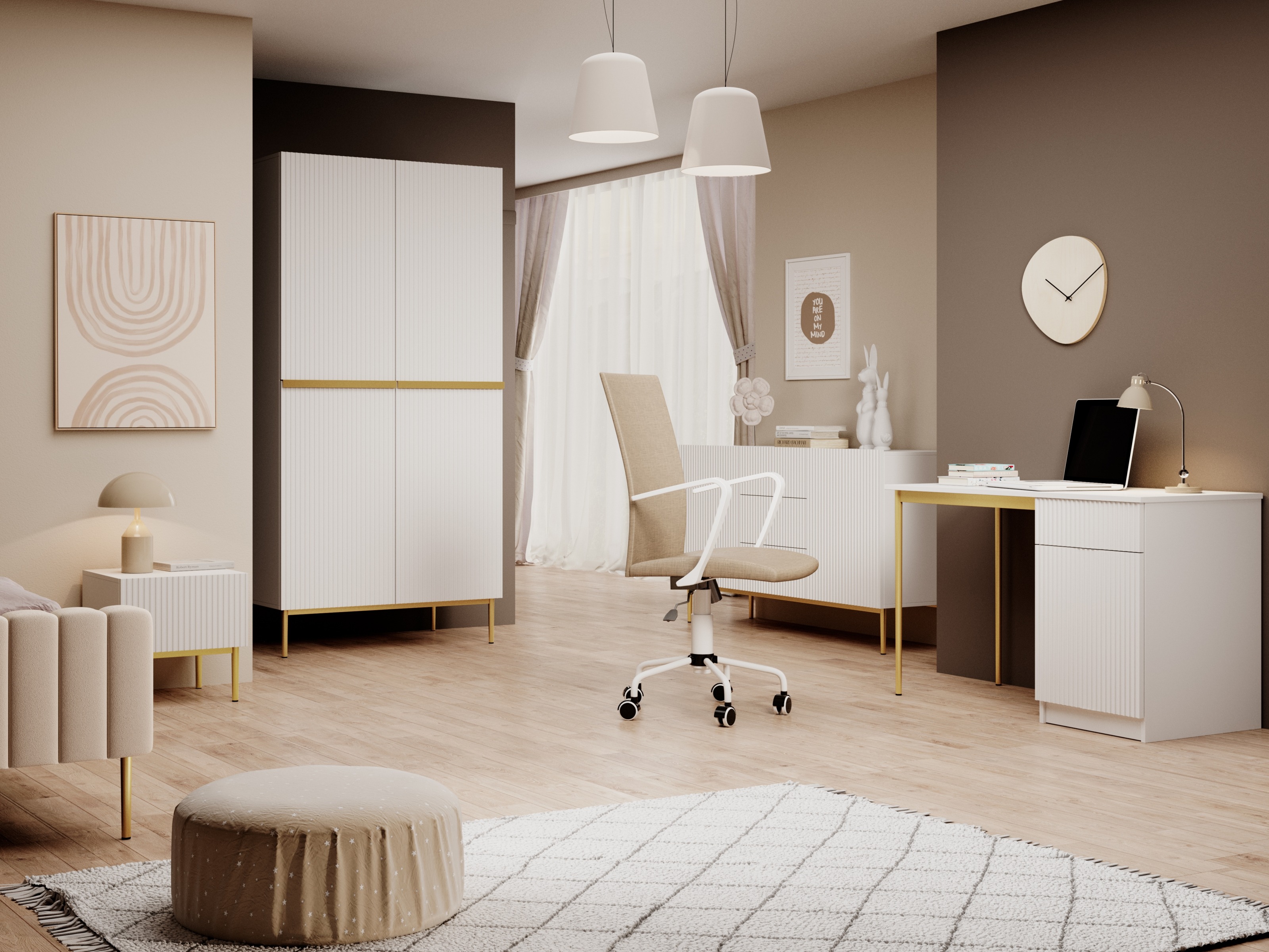 Kirjutuslaud Melfelu 131 (Kuldne)