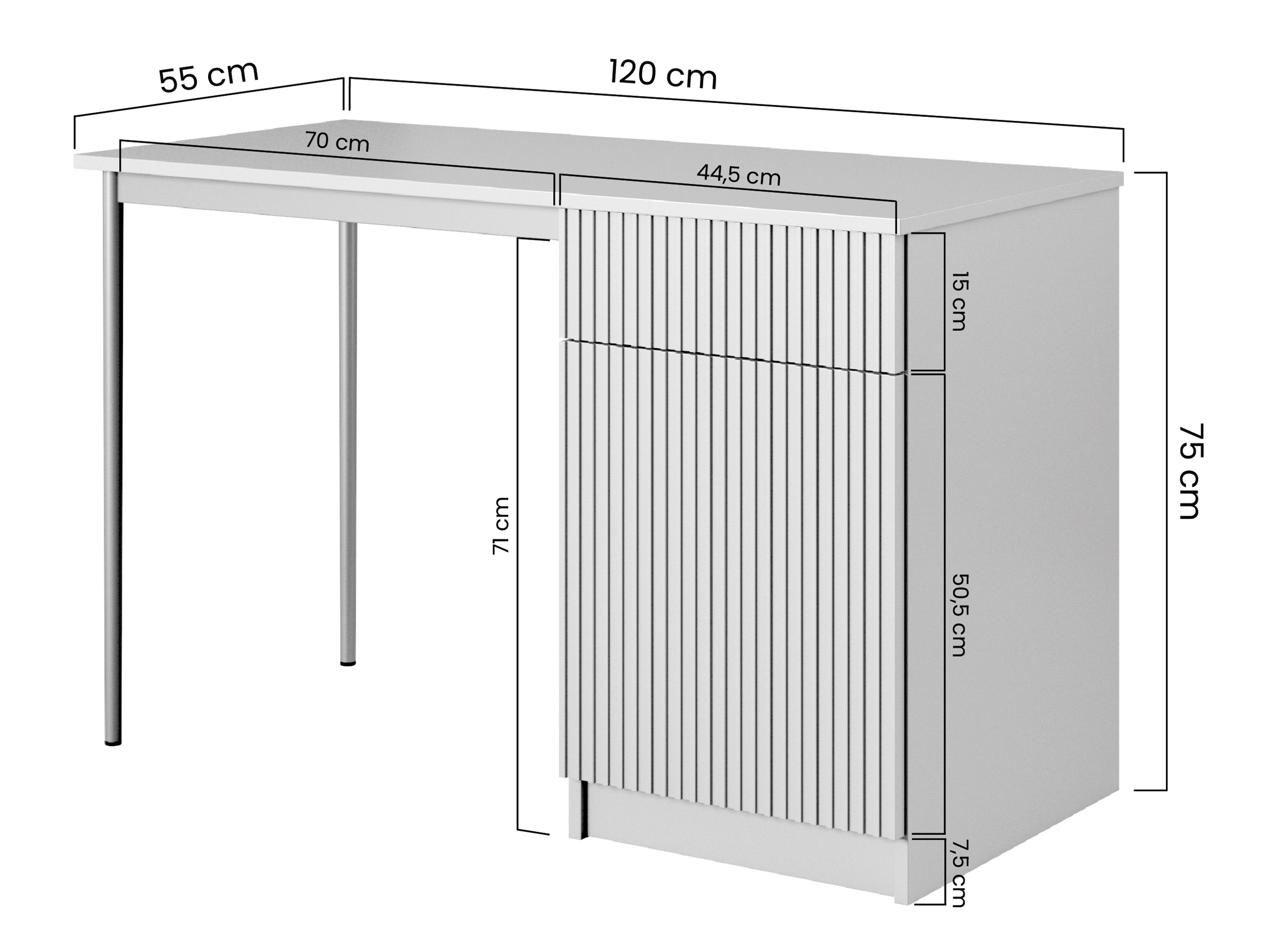 Kirjutuslaud Melfelu 131 (Kuldne)