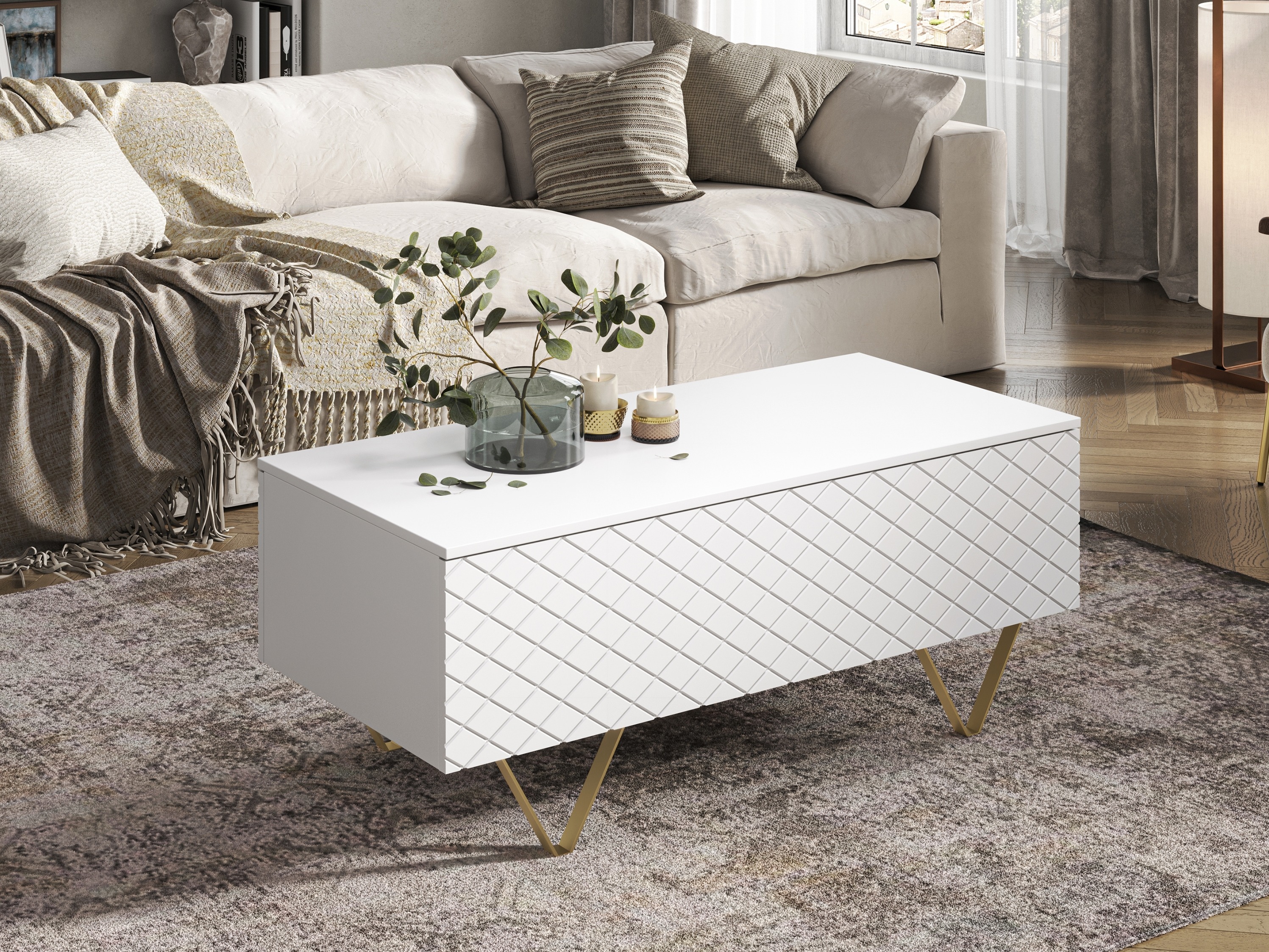 Diivanilaud Sorbala 100 (Valge)