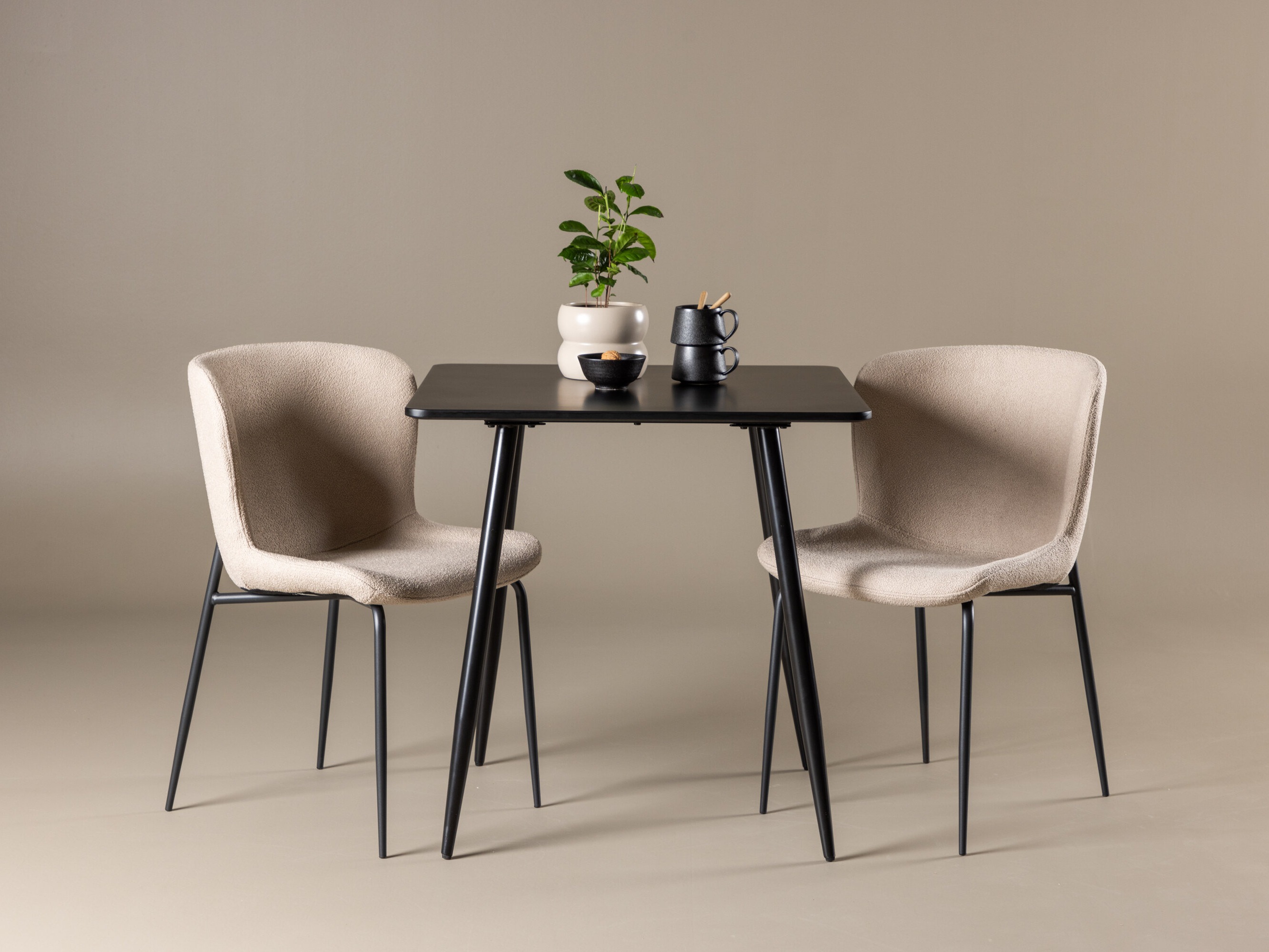 Söögitoakomplekt Dallas 4910 (Must + Beež)