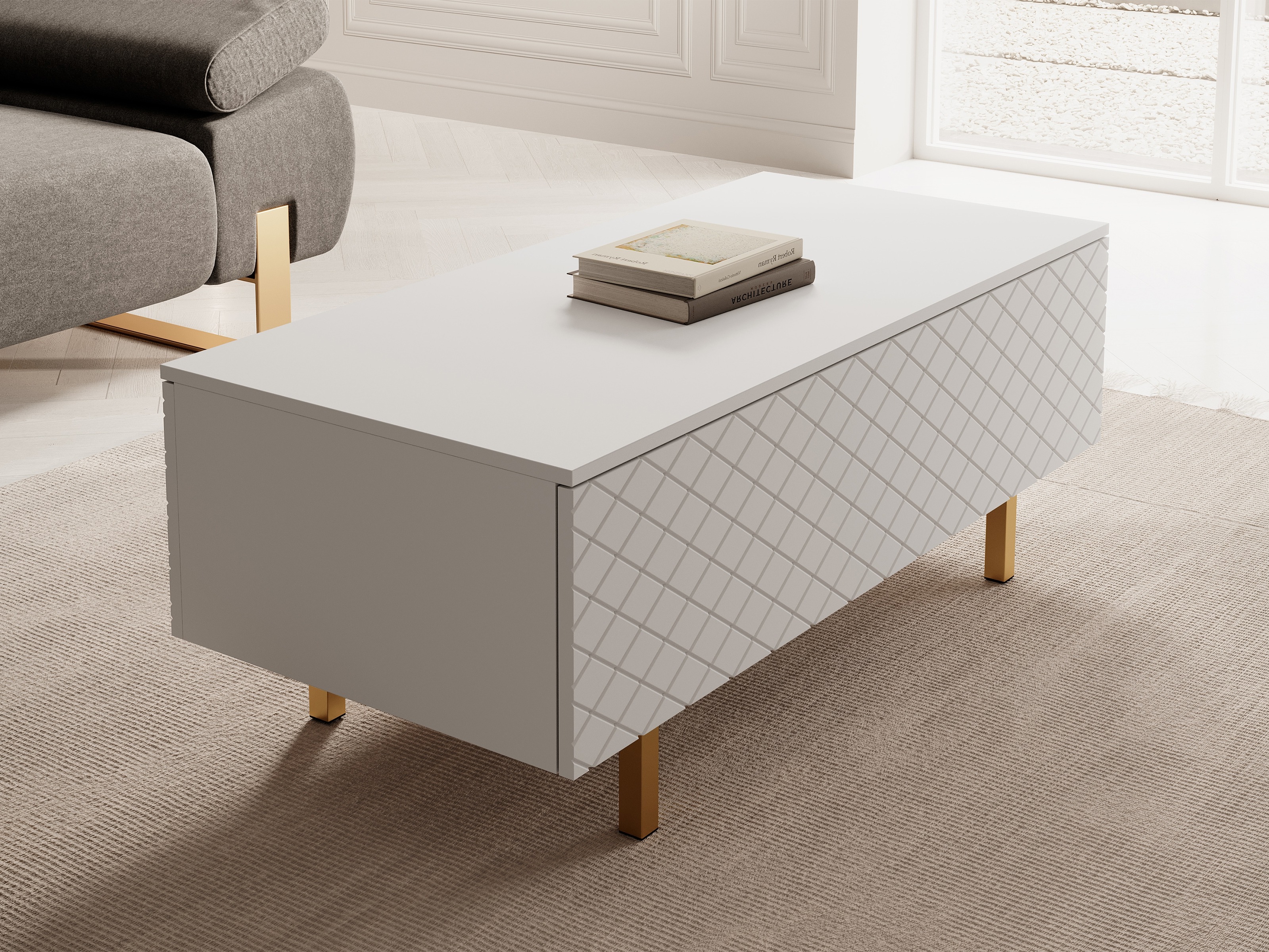 Diivanilaud Felnuo 100 (Valge)