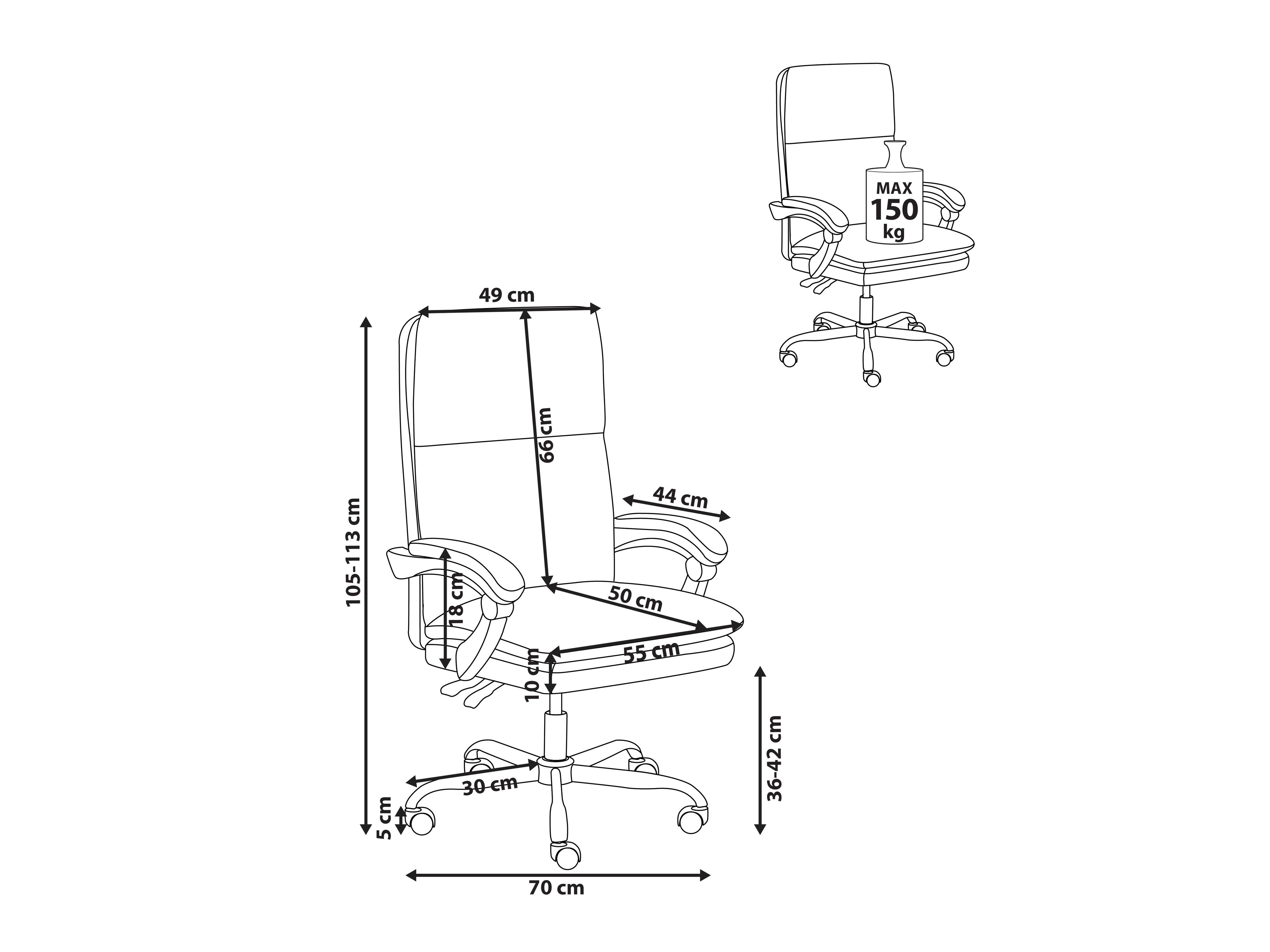 Kontoritool Berwyn 2762 (Must)