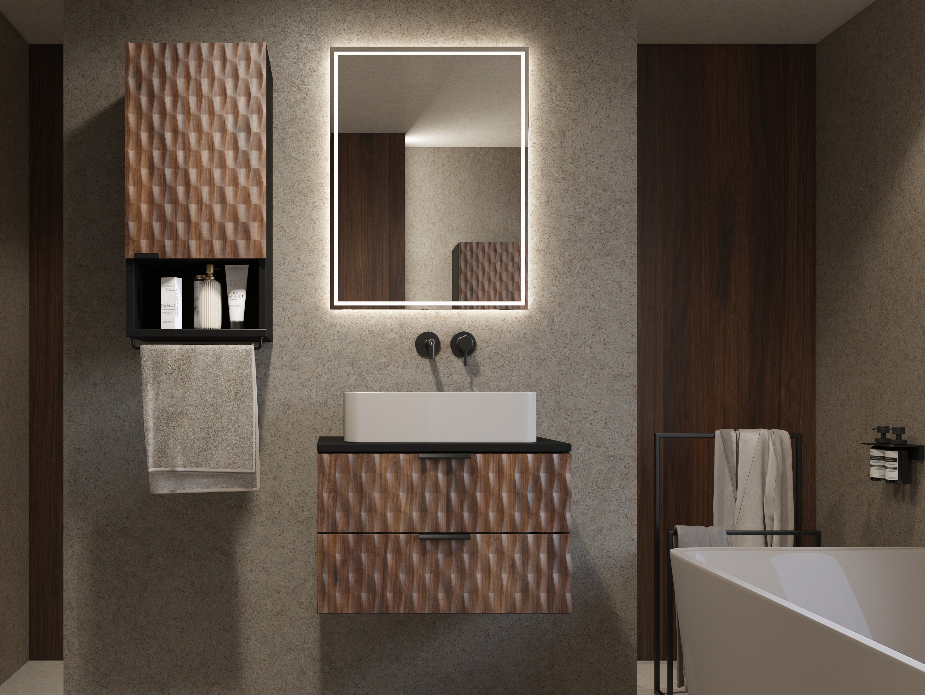 Vannitoa põrandakapp kraanikausile Elitese 102