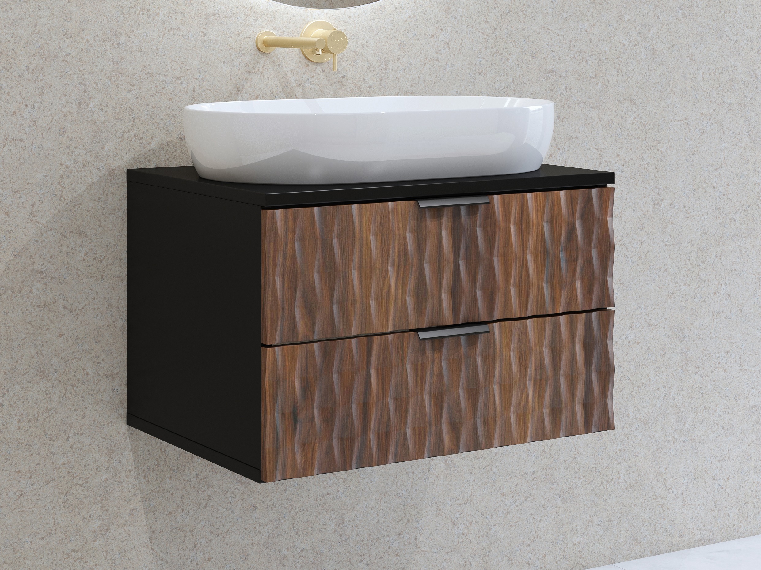 Vannitoa põrandakapp kraanikausile Elitese 102