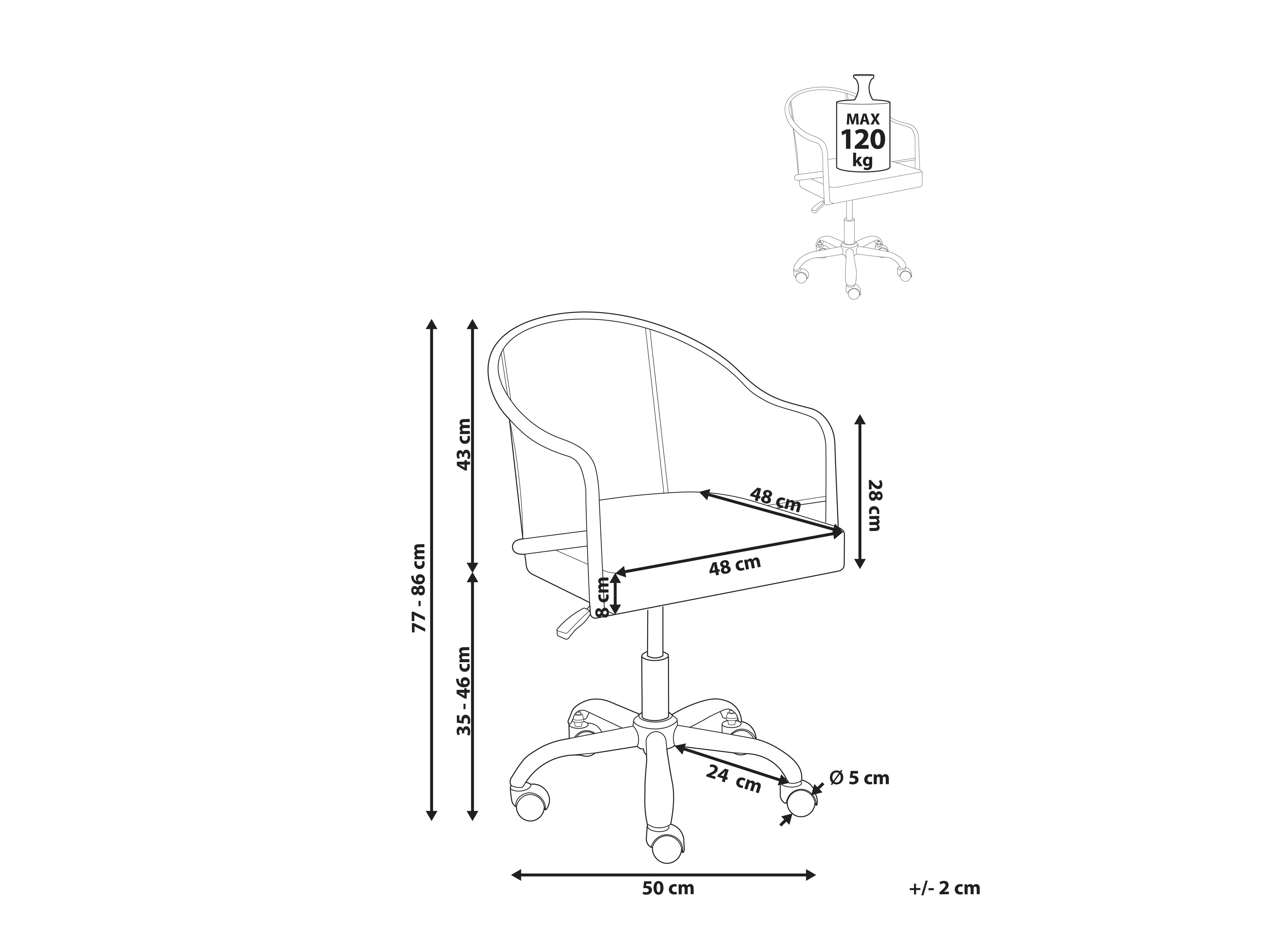 Kontoritool Berwyn 2771 (Must)