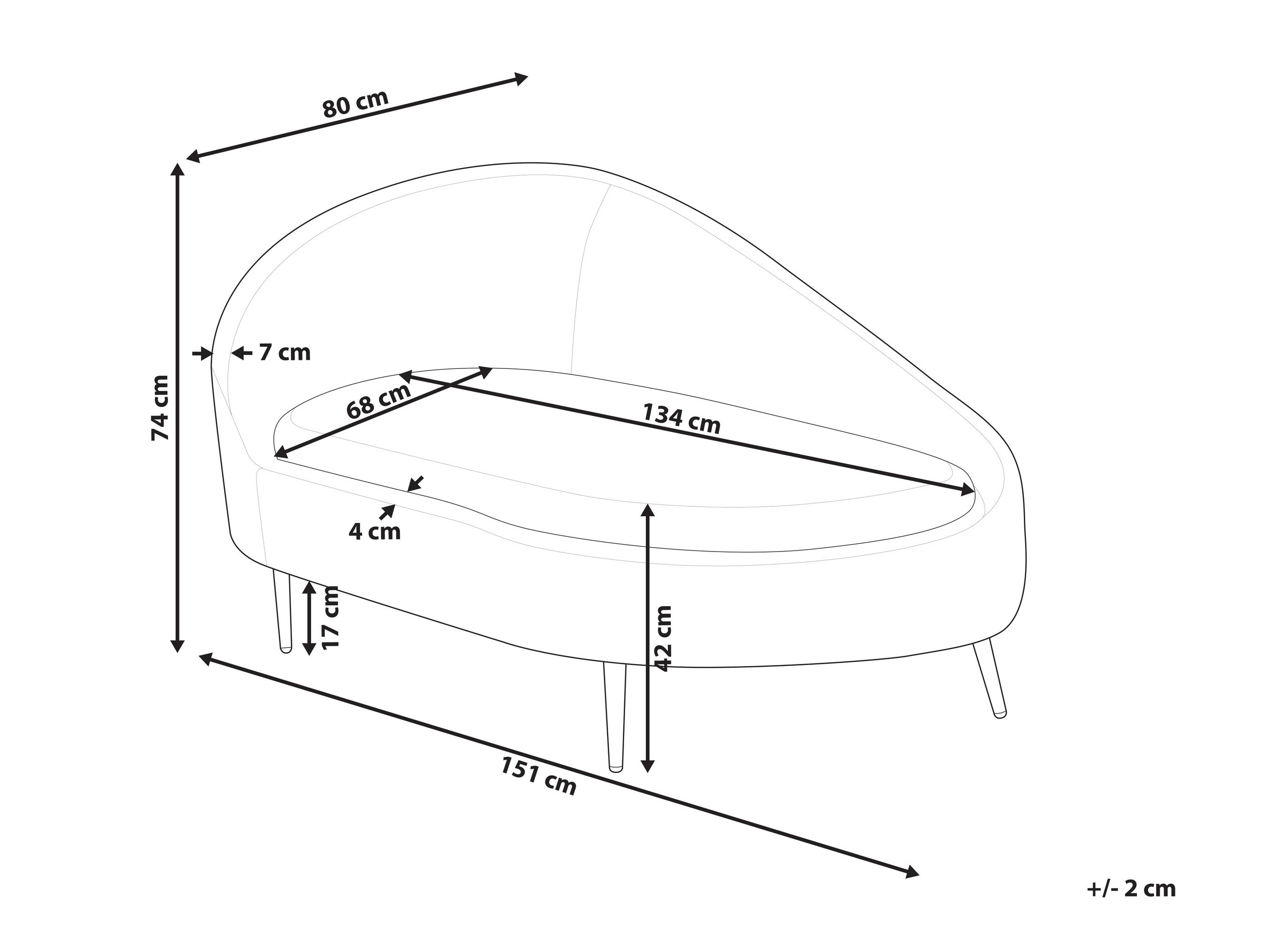 Kušett Berwyn 2787 (Valge)