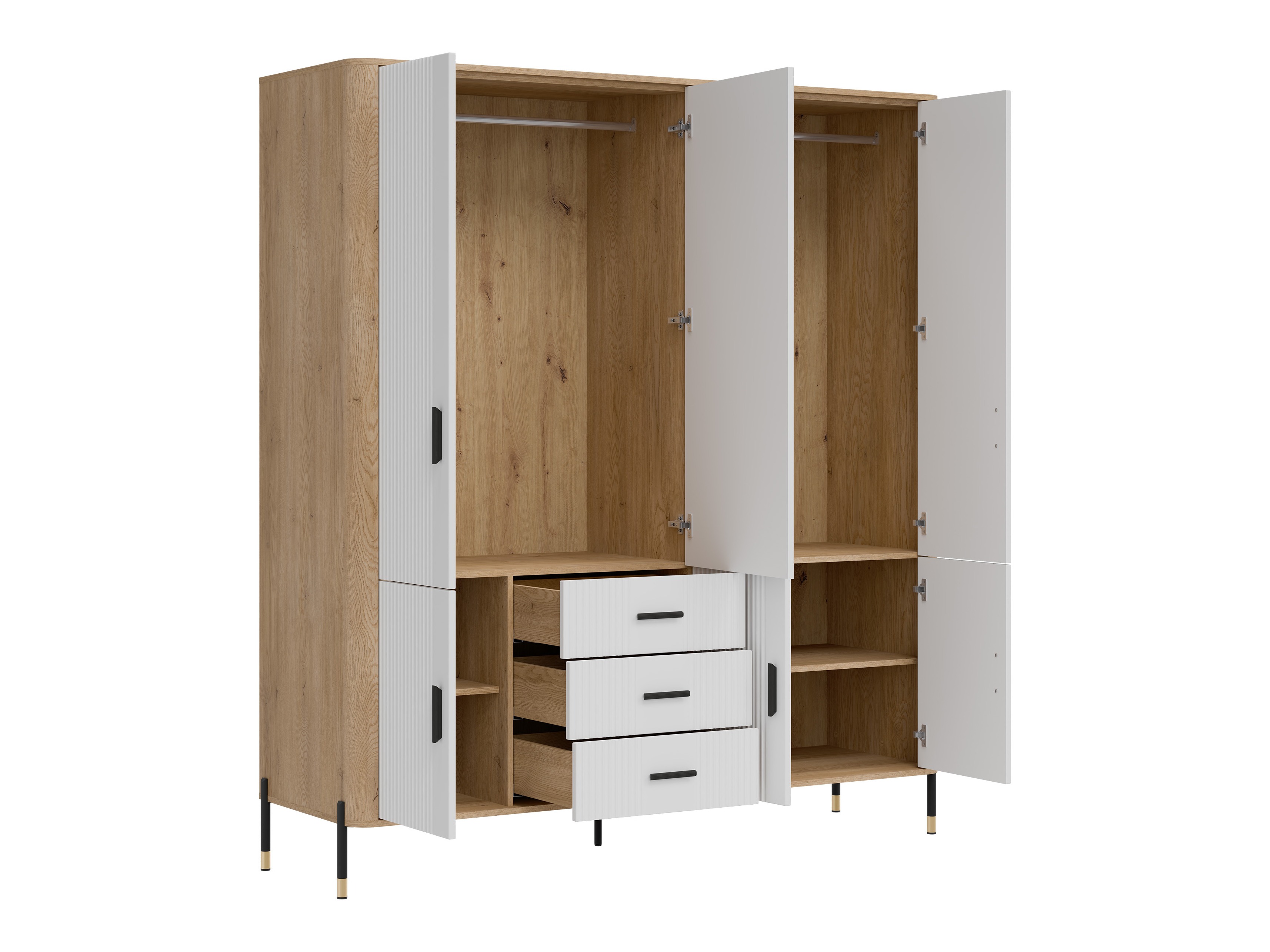 Riidekapp Flosora 135 (Valge)