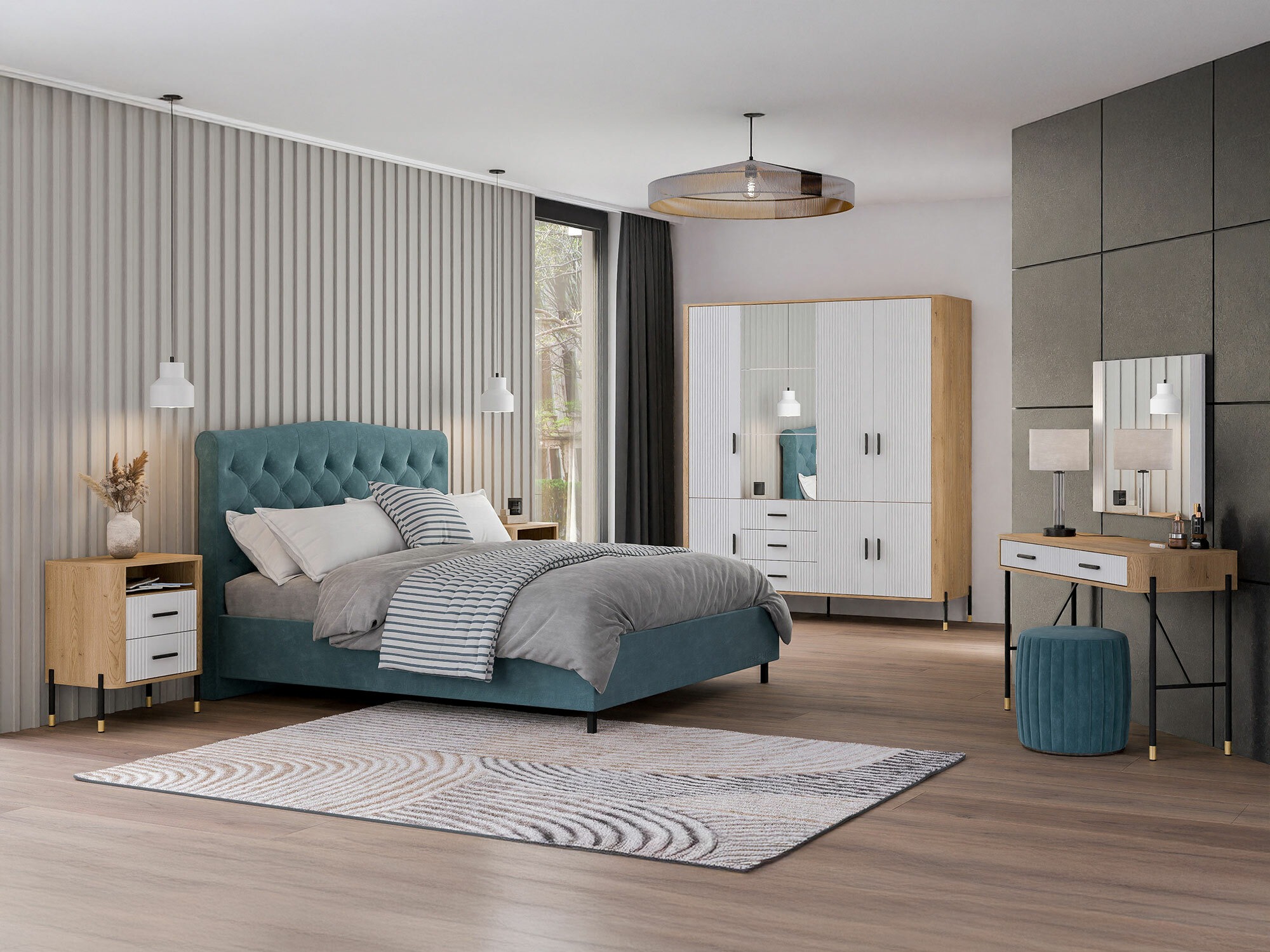 Riidekapp Flosora 135 (Valge)