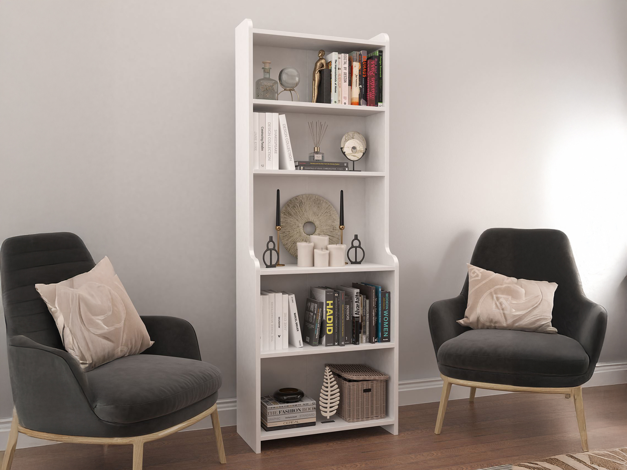 Riiul Asheboro 185 (Valge)