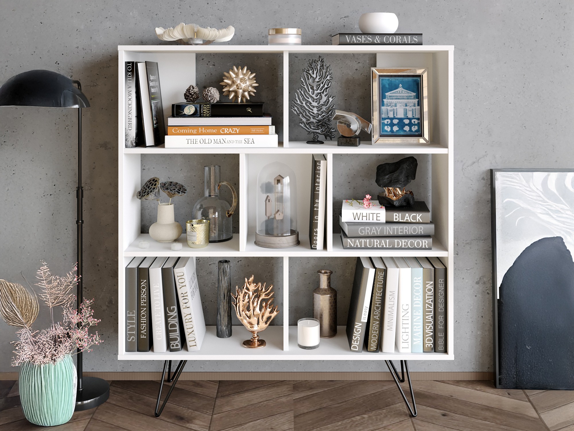 Riiul Asheboro 187 (Valge)