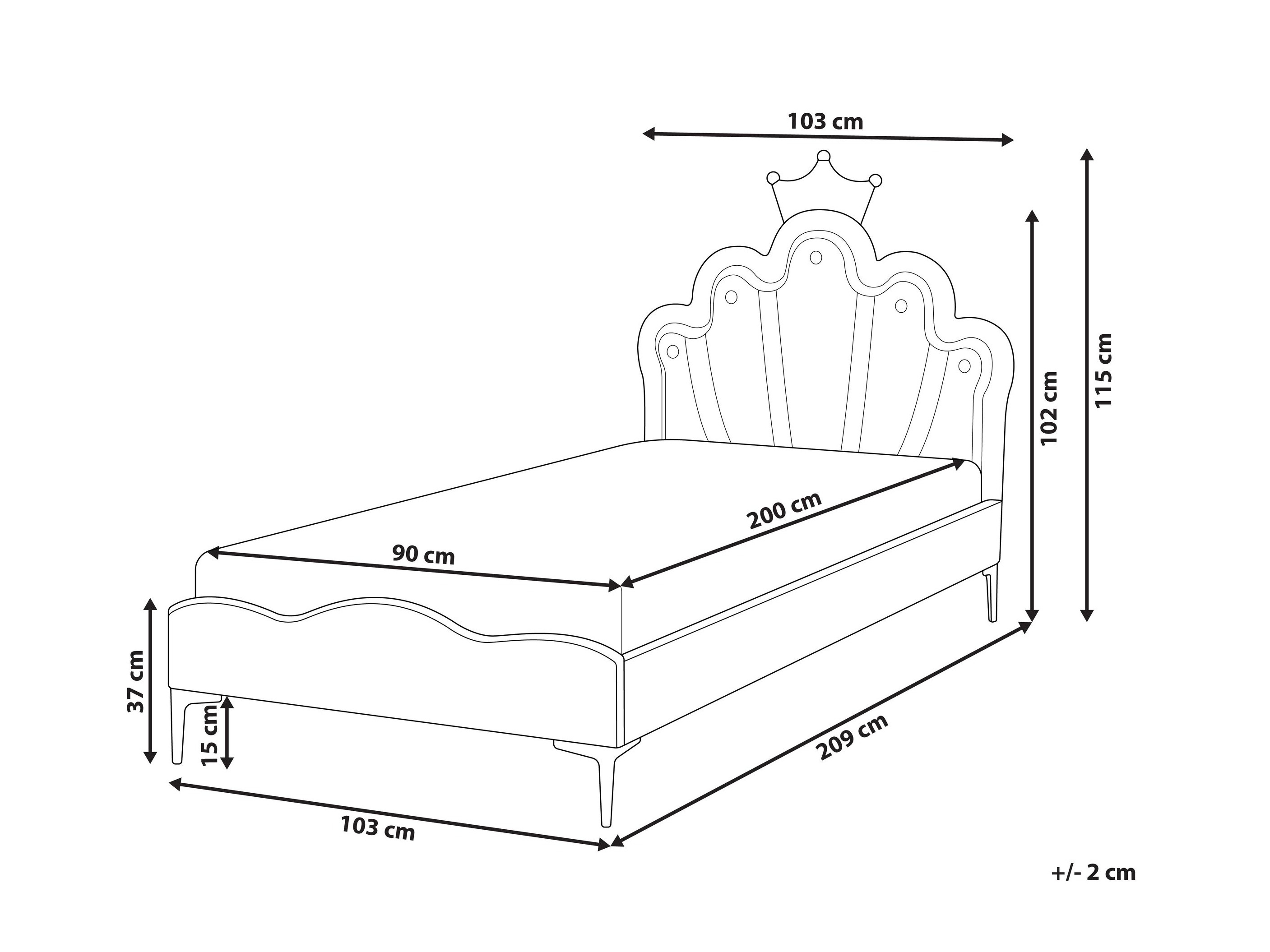 Voodi Berwyn 2812 (Roosikarva)