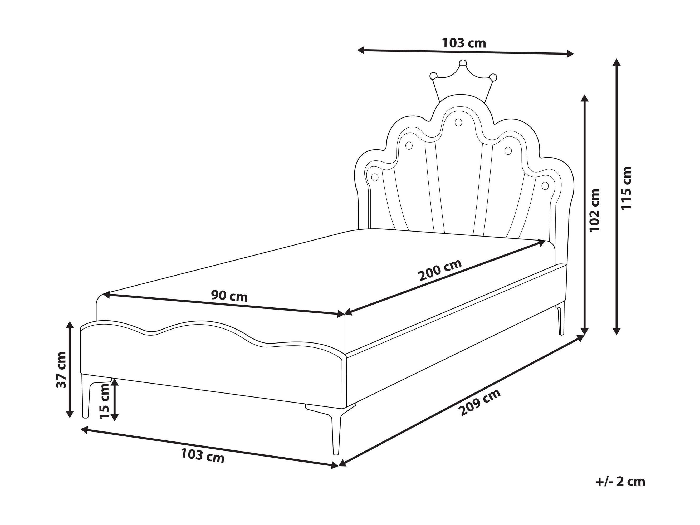 Voodi Berwyn 2812 (Valge)