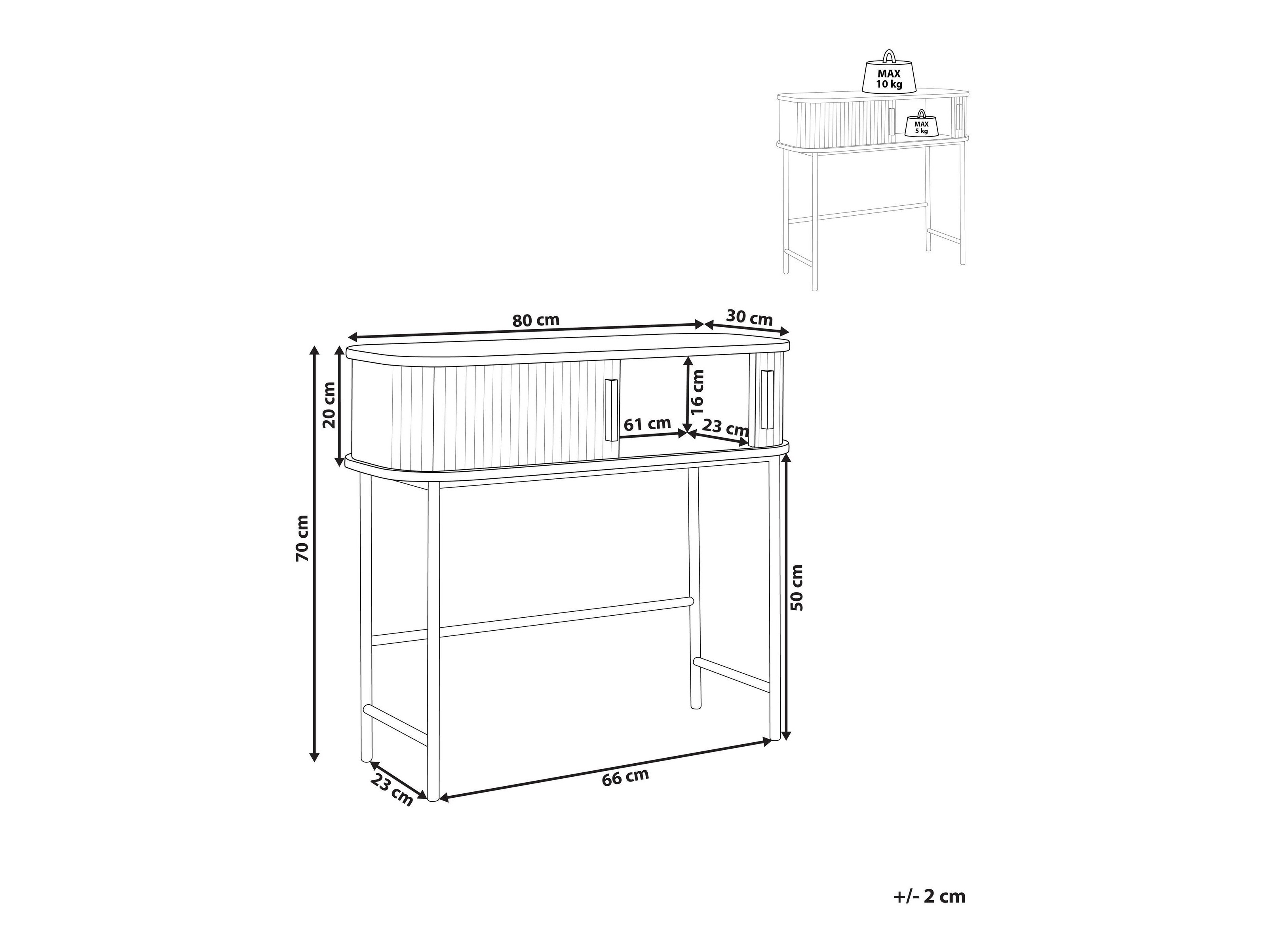 Konsoollaud Fencalu 112 (Must)