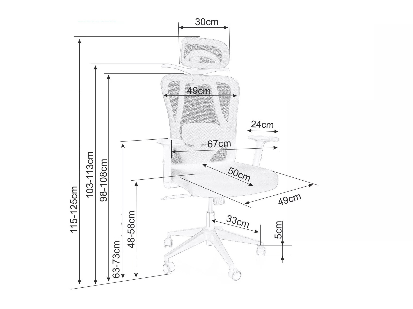 Kontoritool Detroit 872 (Must)
