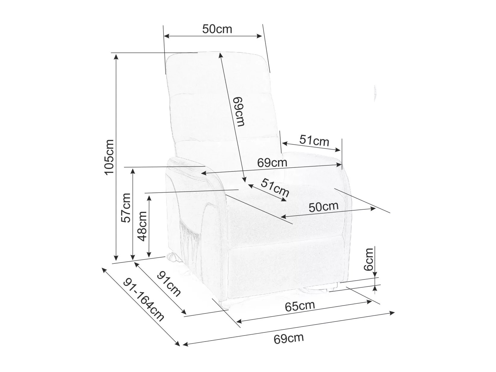 Tugitool recliner Detroit 722 (Tumehall)