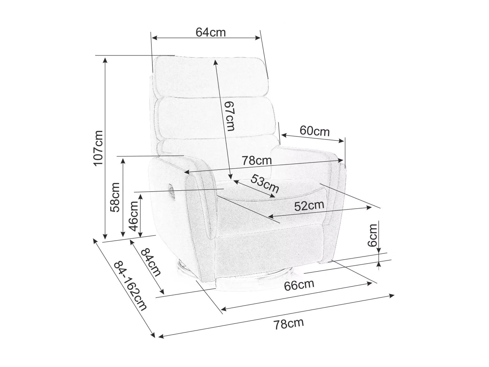 Tugitool recliner Detroit 877 (Beež)