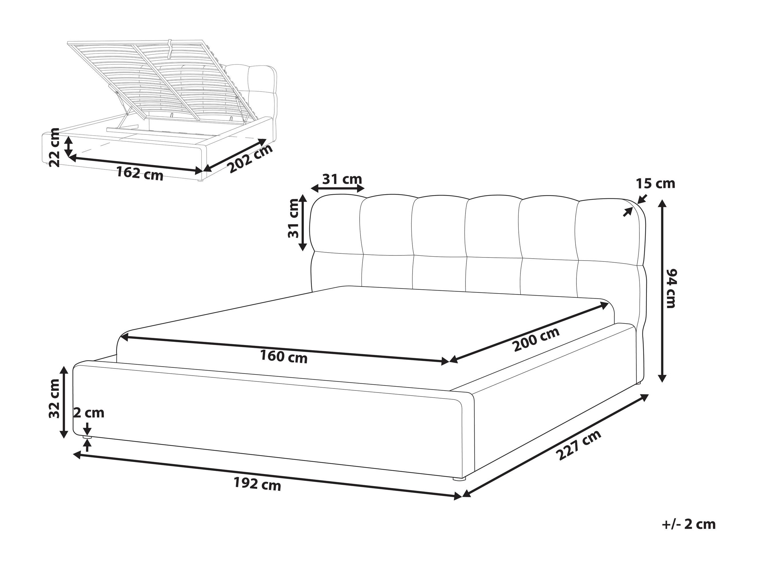 Voodi Berwyn 2834 (Valge)