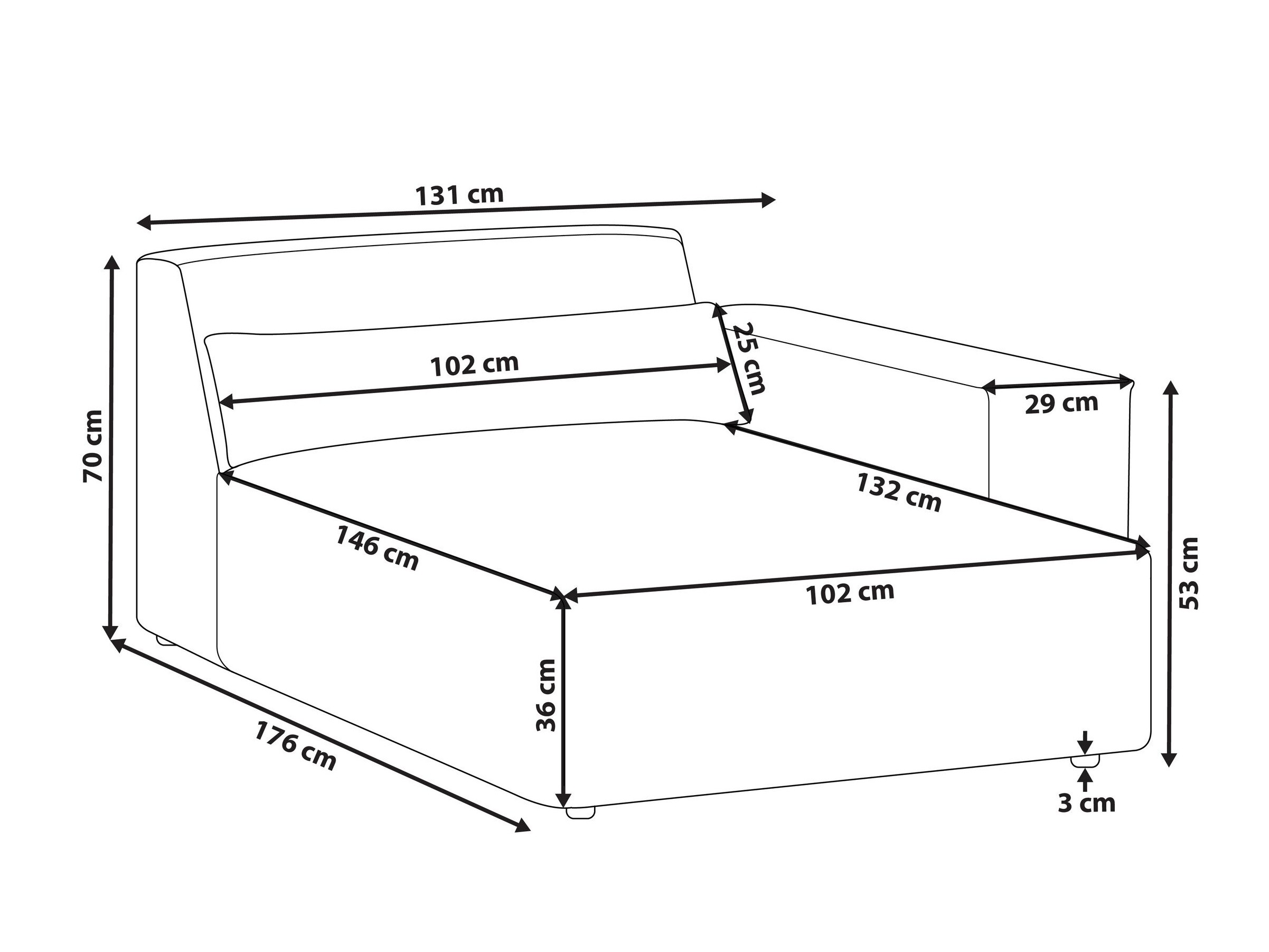 Modulaarne istumisnurk Tivsora 101 (Hall)