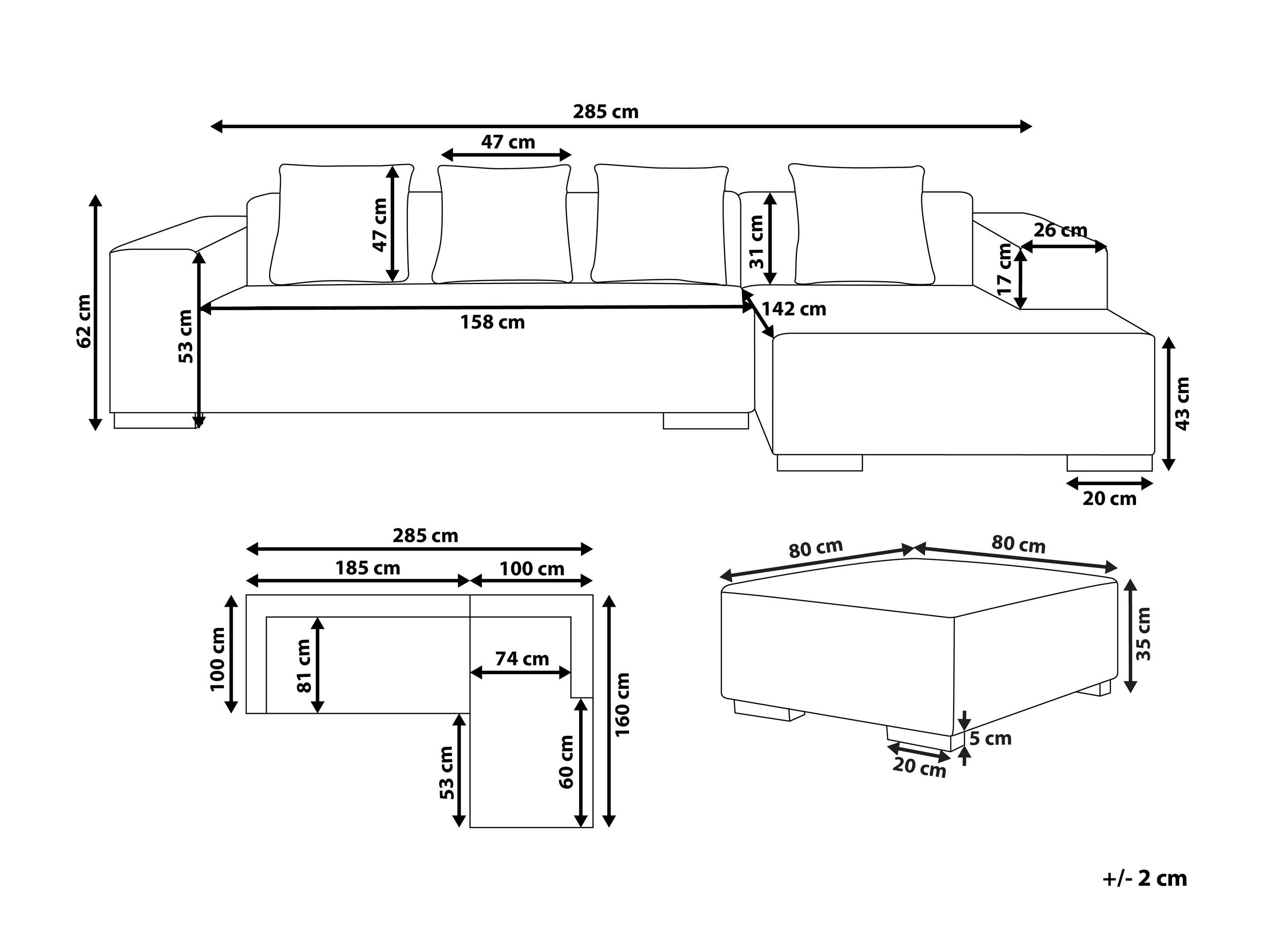Pehme mööbli komplekt Berwyn 2847 (Roheline)