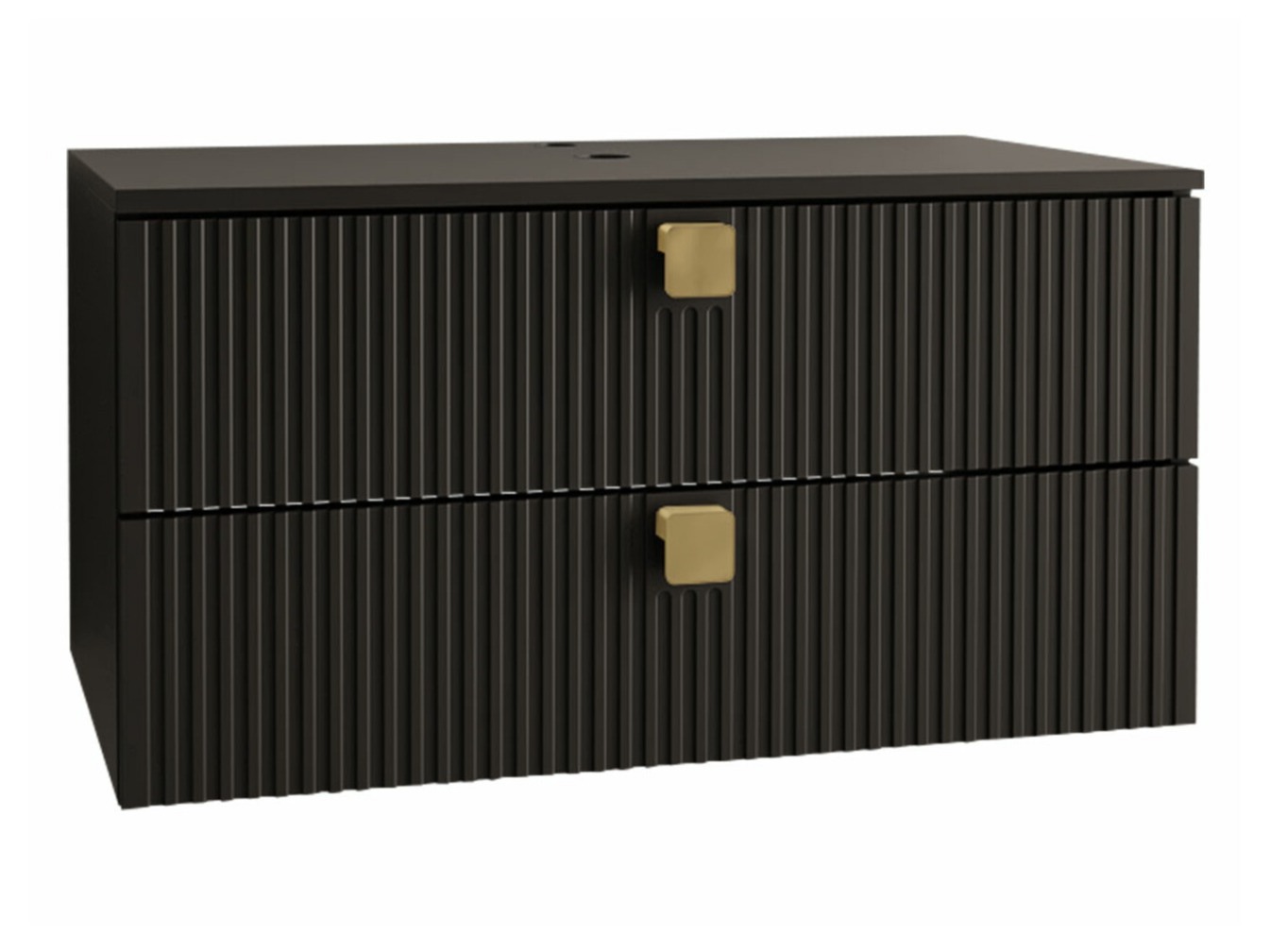 Vannitoa põrandakapp kraanikausile Panium (Must)