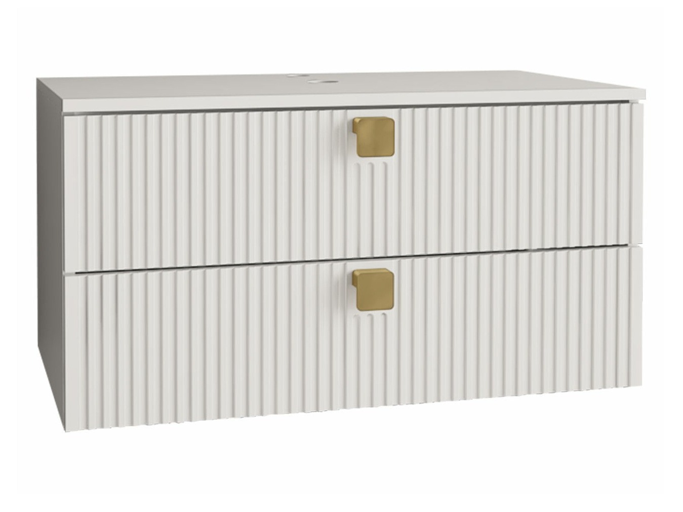 Vannitoa põrandakapp kraanikausile Panium (Valge)