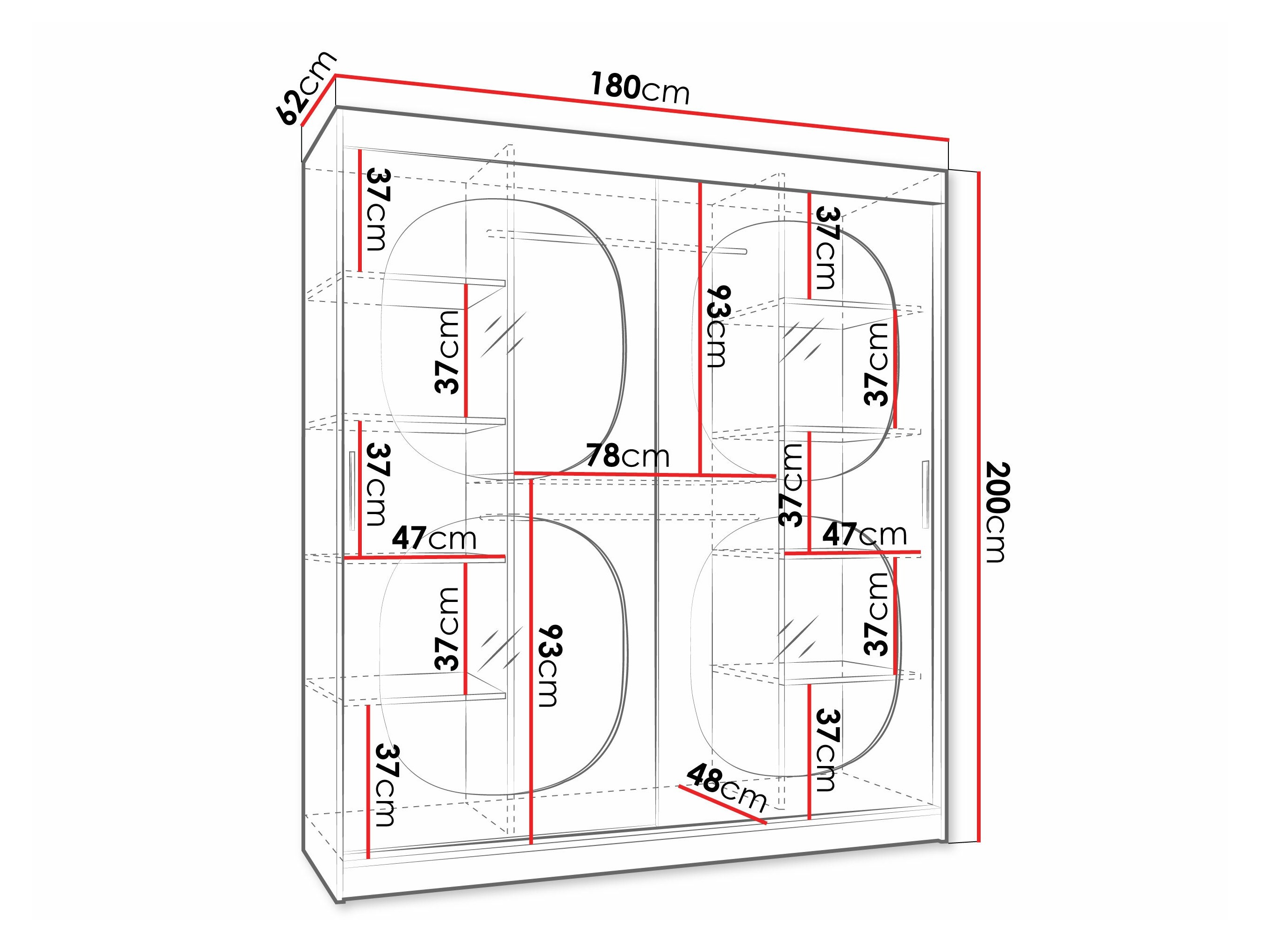 Riidekapp Hartford 529 (Must)