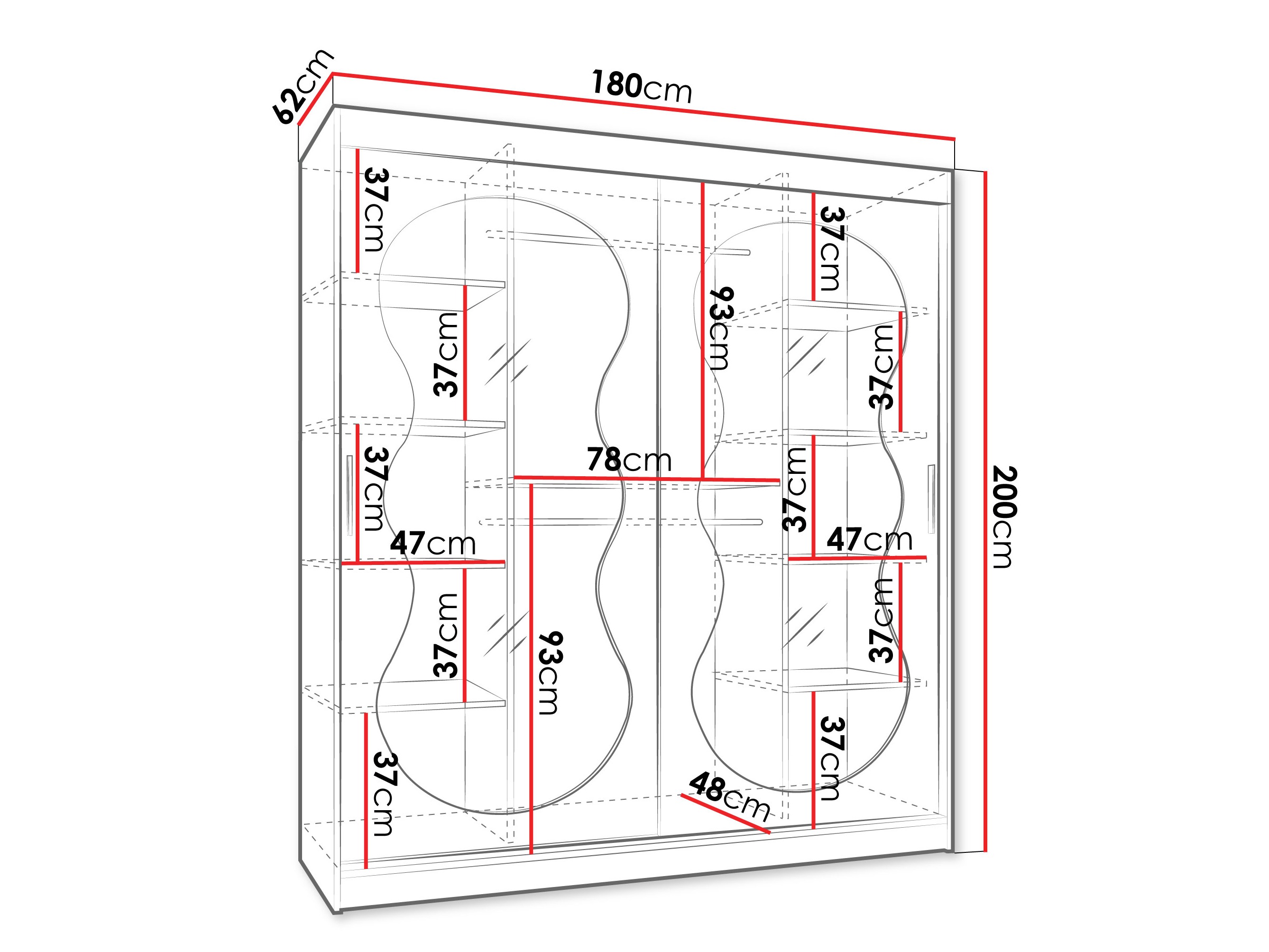 Riidekapp Hartford 530 (Kašmiir)
