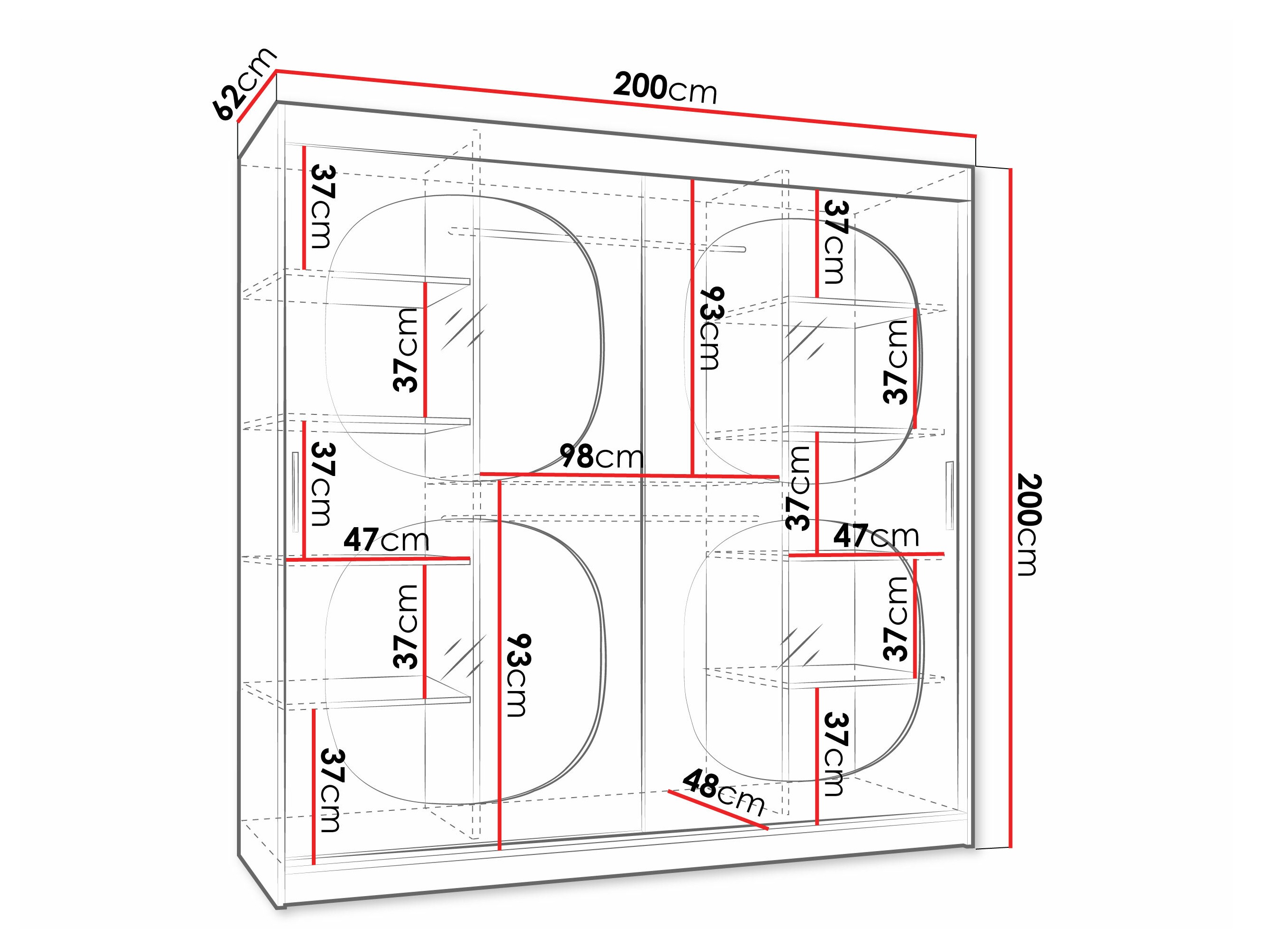 Riidekapp Hartford 531 (Must)