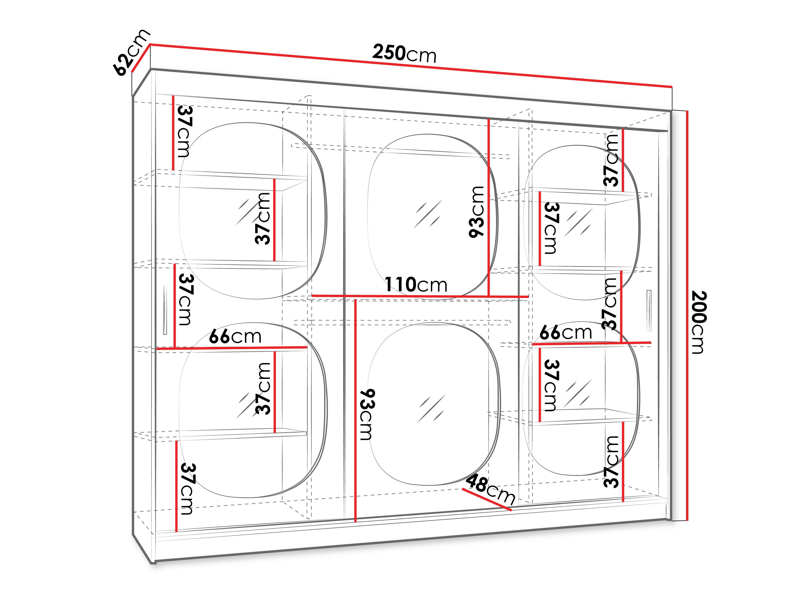 Riidekapp Hartford 533 (Must)