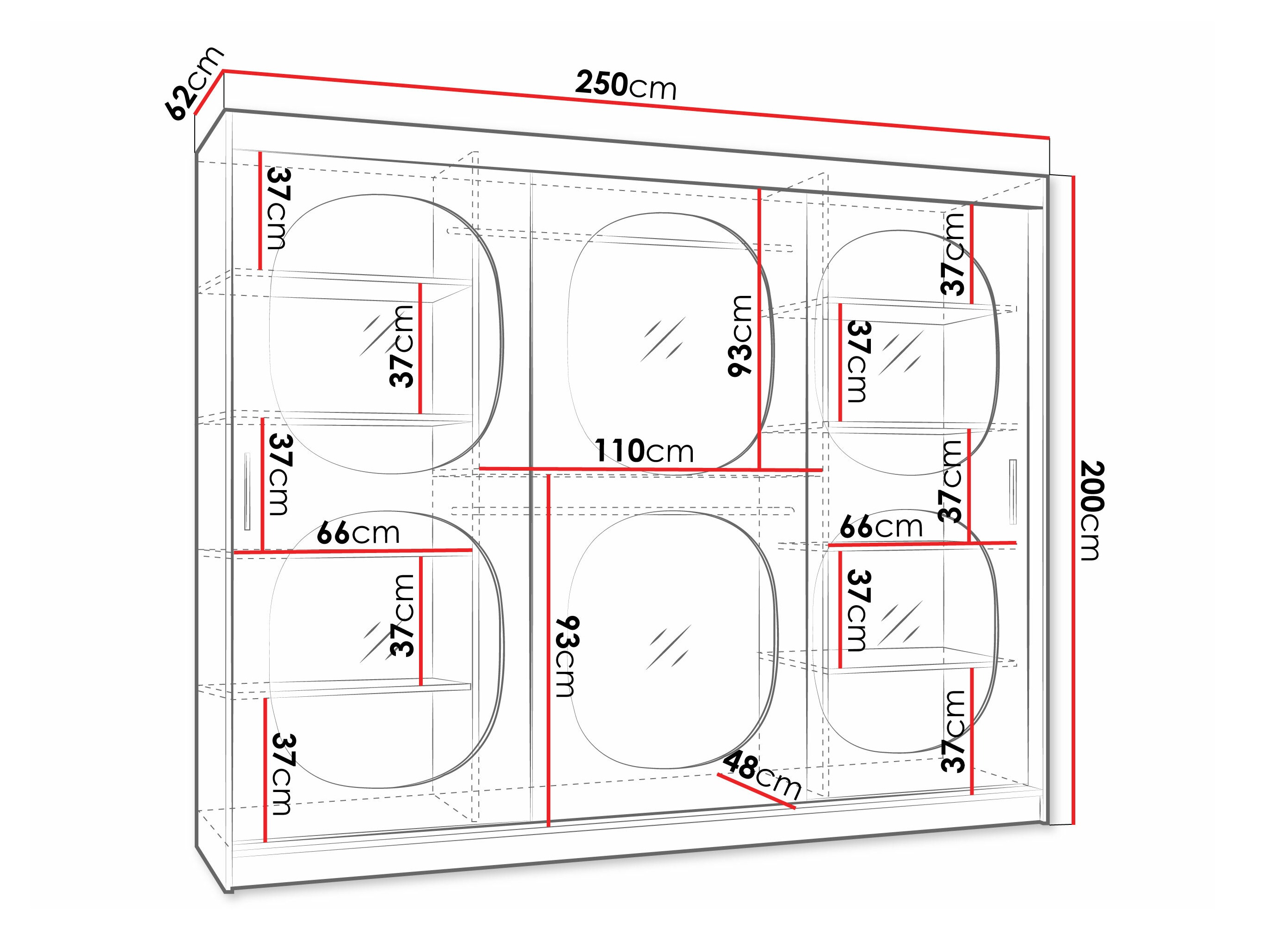 Riidekapp Hartford 533 (Must)