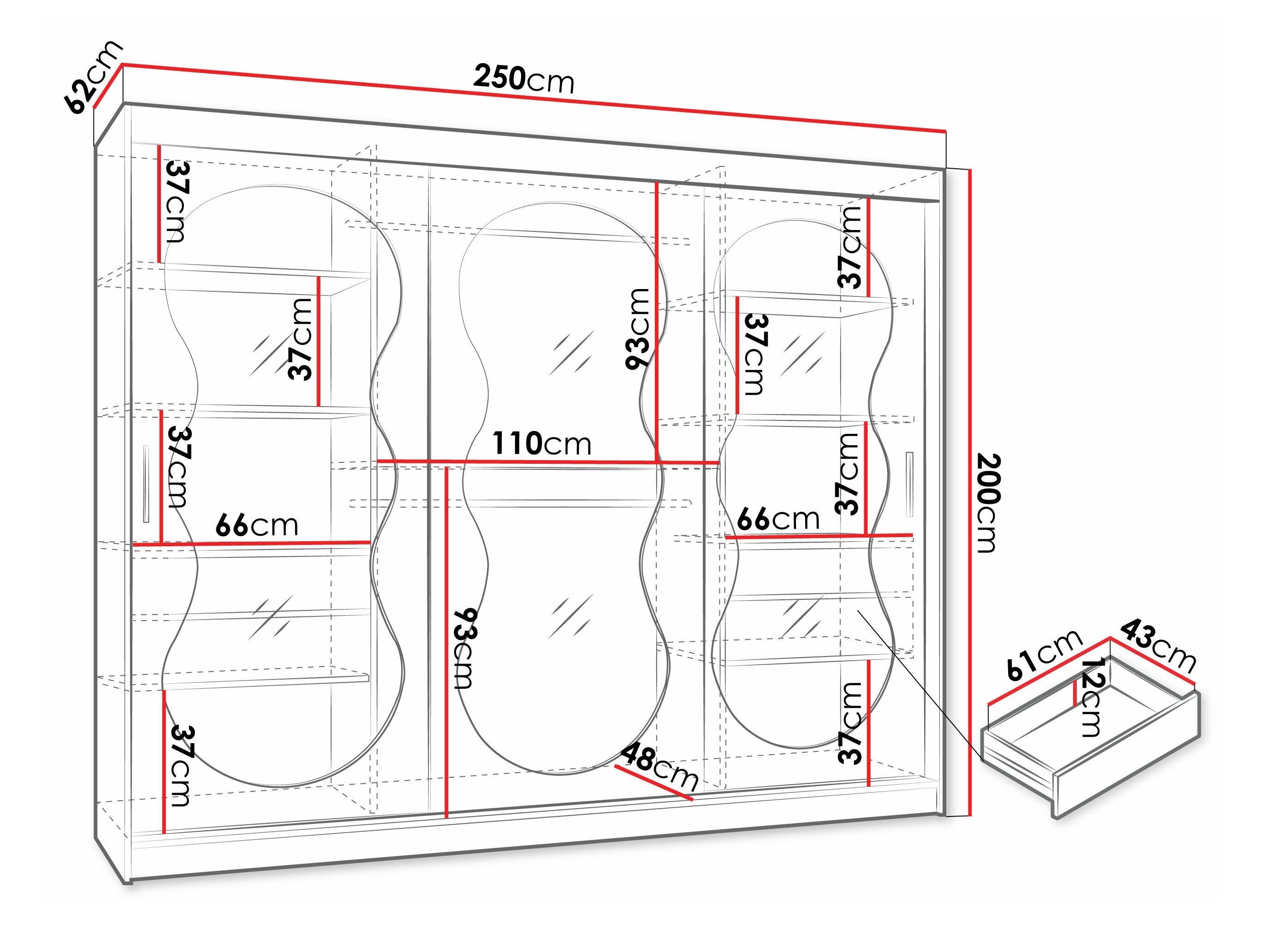 Riidekapp Hartford 534 (Kašmiir)