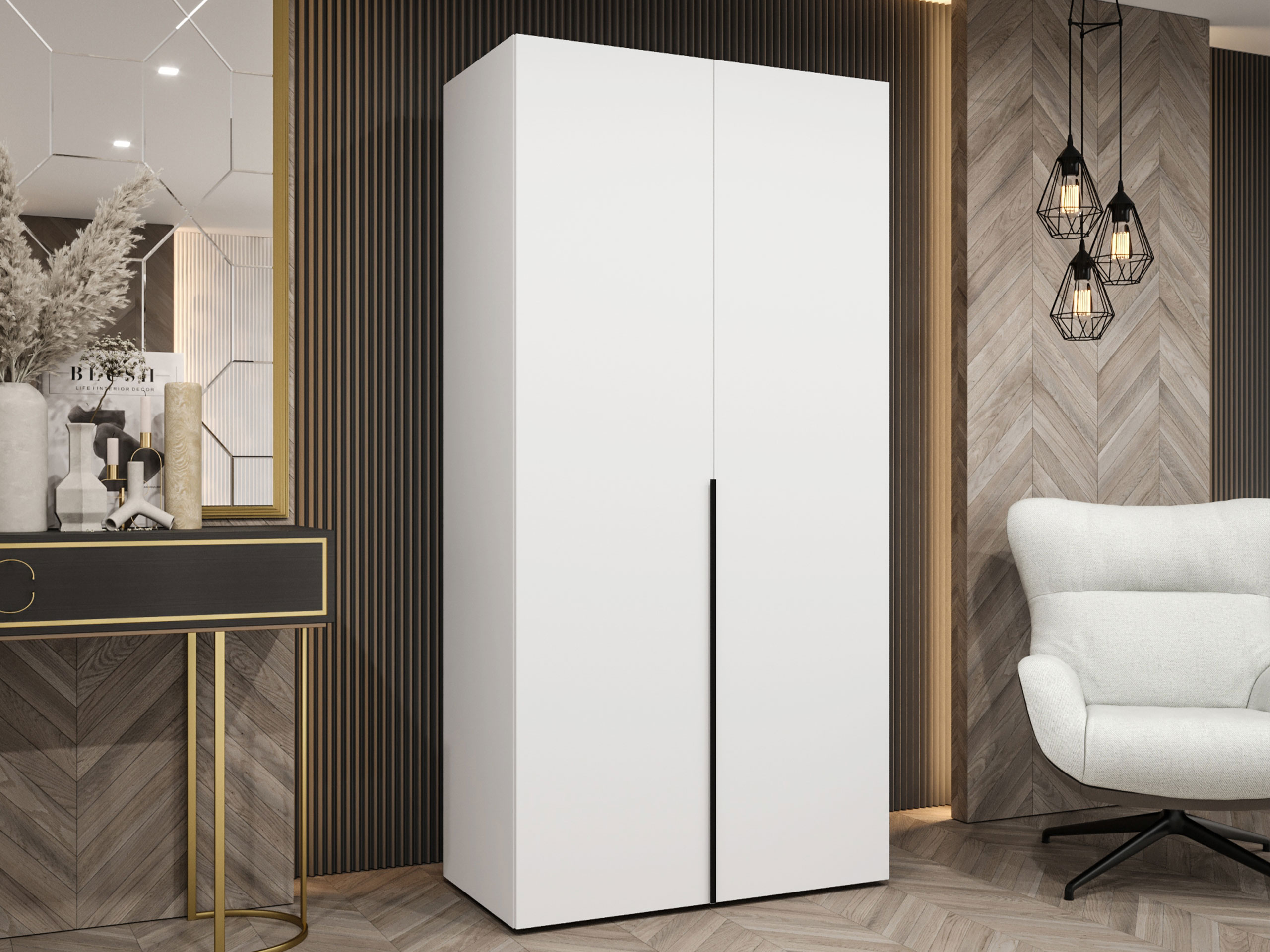 Riidekapp Hartford 535 (Valge)