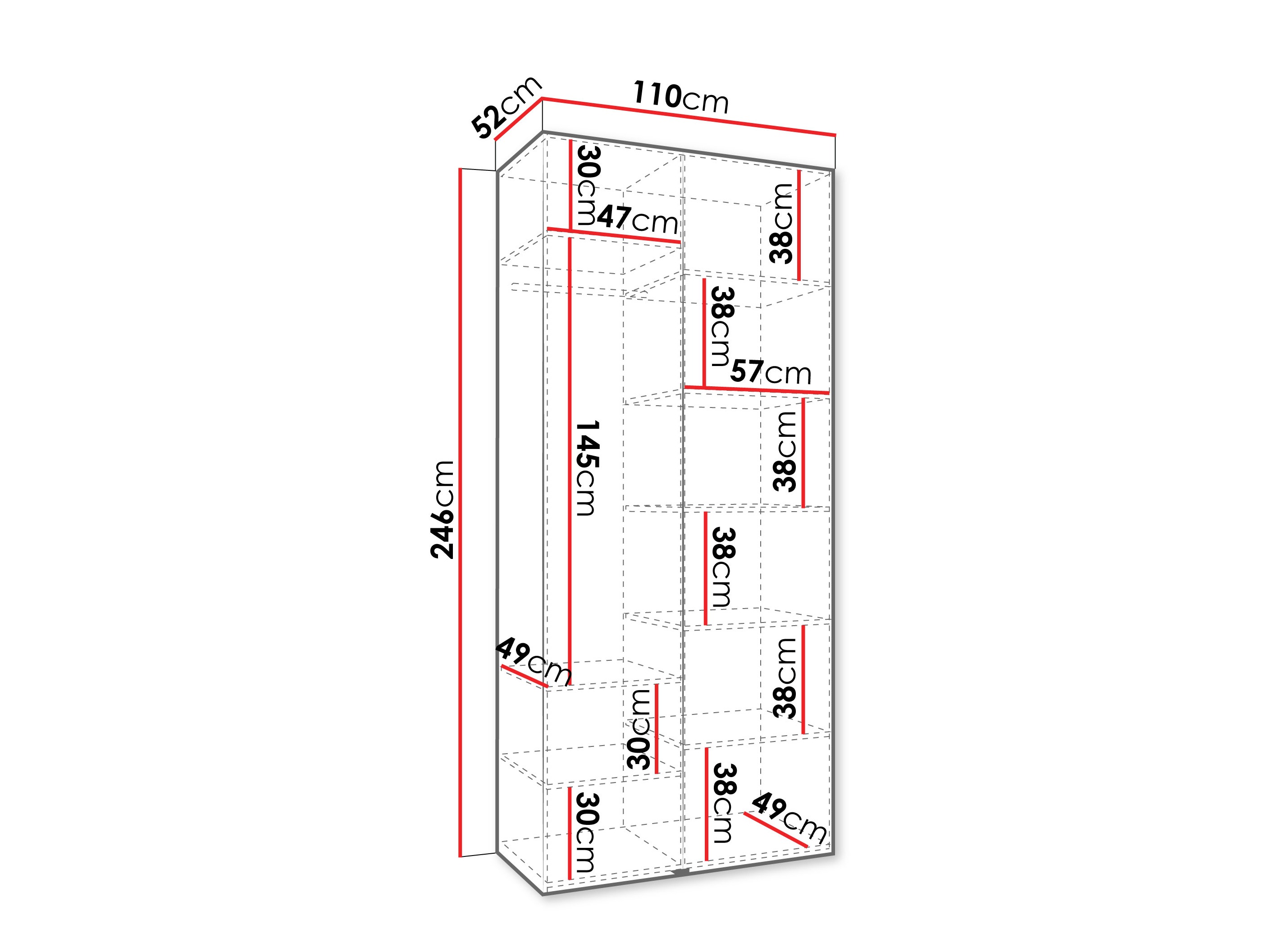 Riidekapp Hartford 540 (Kašmiir)