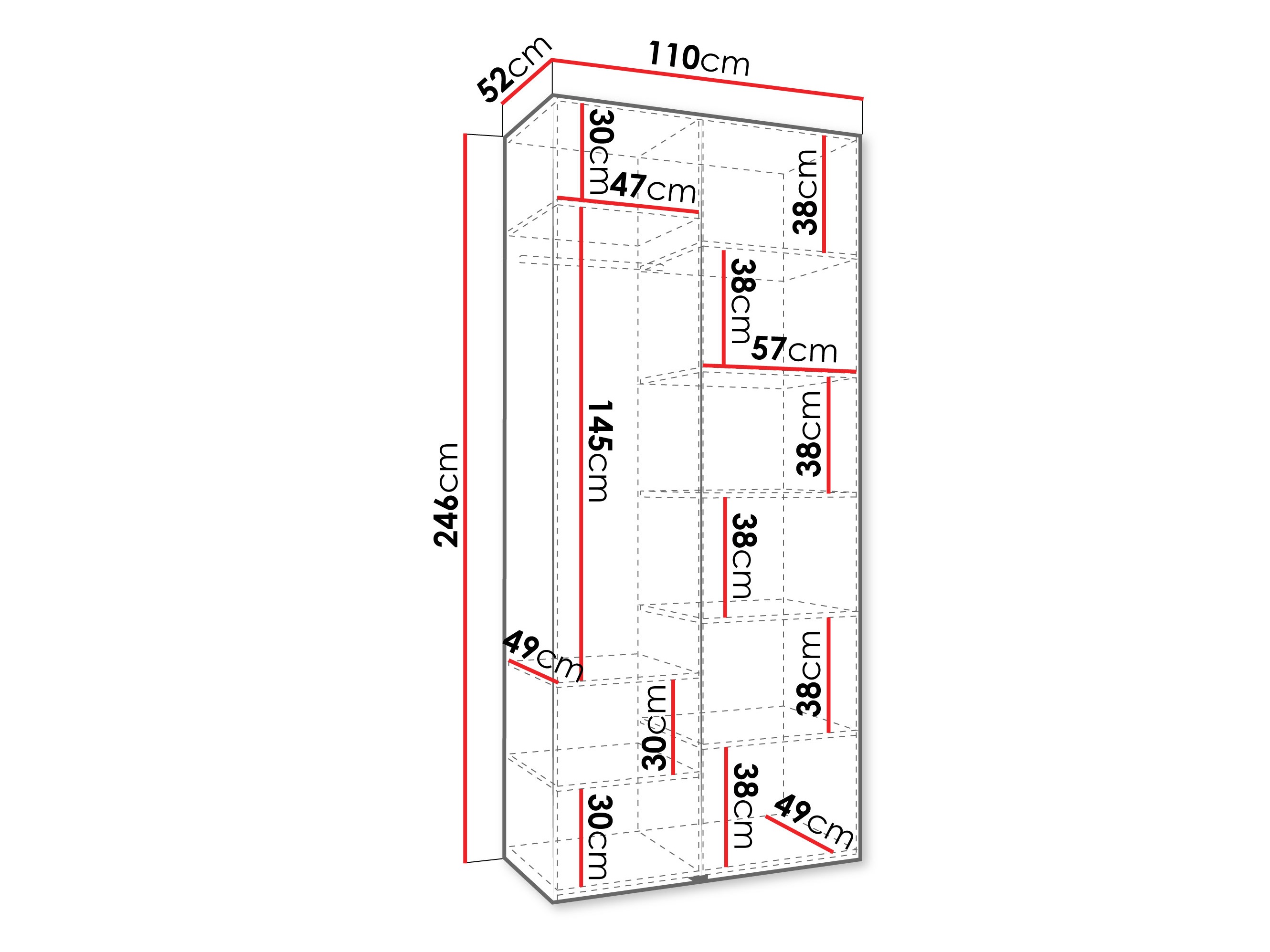 Riidekapp Hartford 540 (Kašmiir)