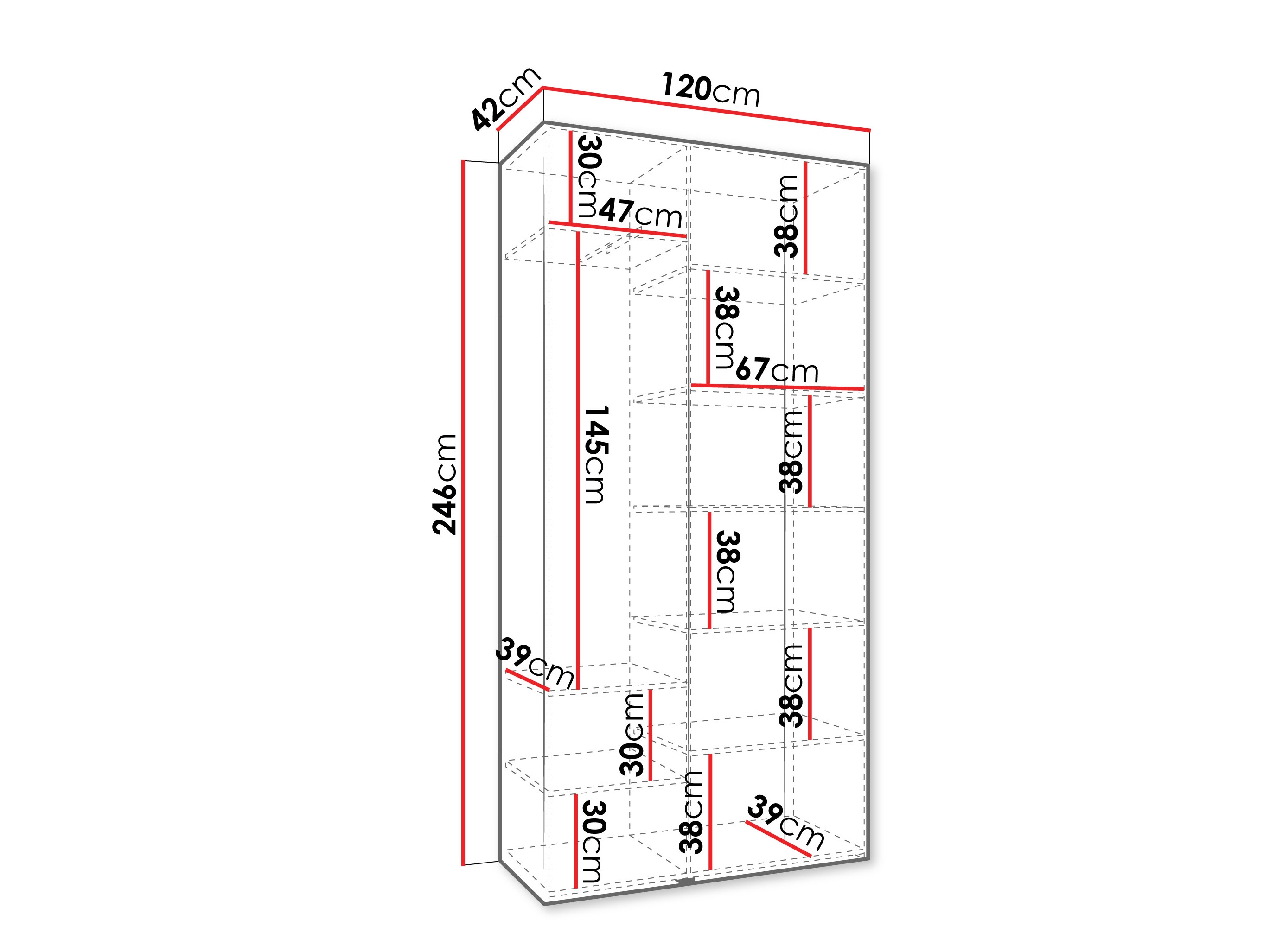 Riidekapp Hartford 544 (Kašmiir)