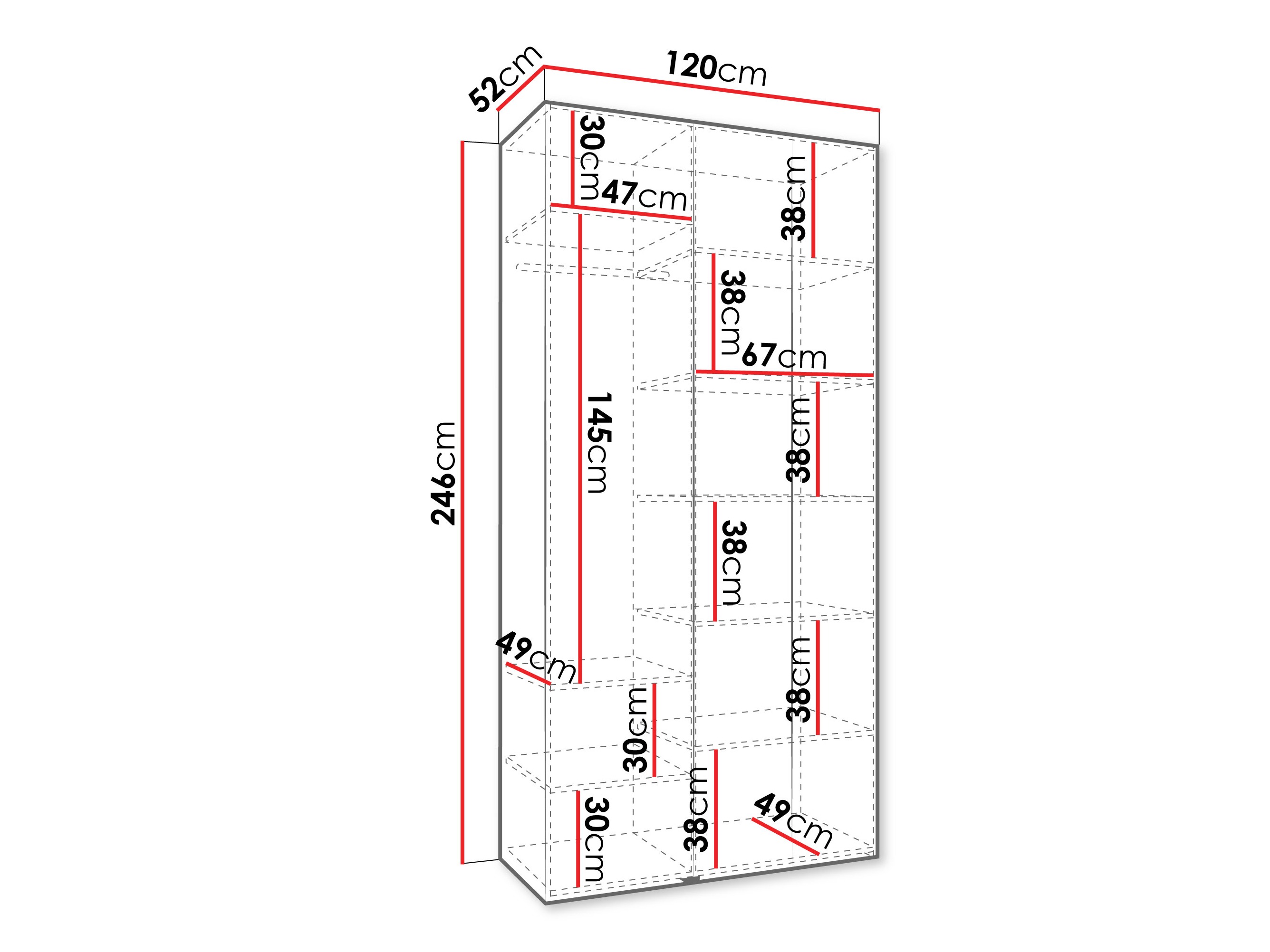 Riidekapp Hartford 544 (Kašmiir)
