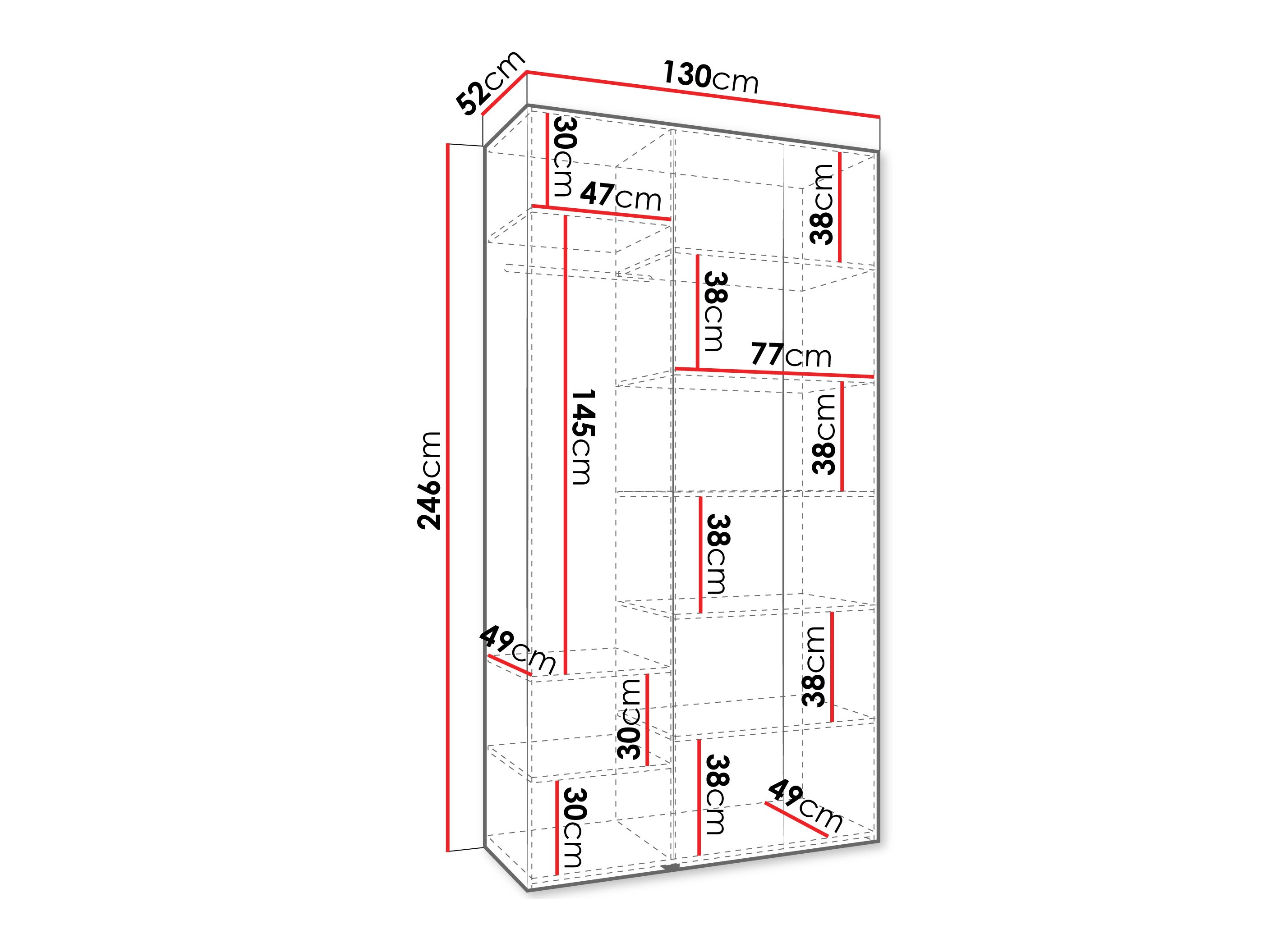 Riidekapp Hartford 544 (Kašmiir)