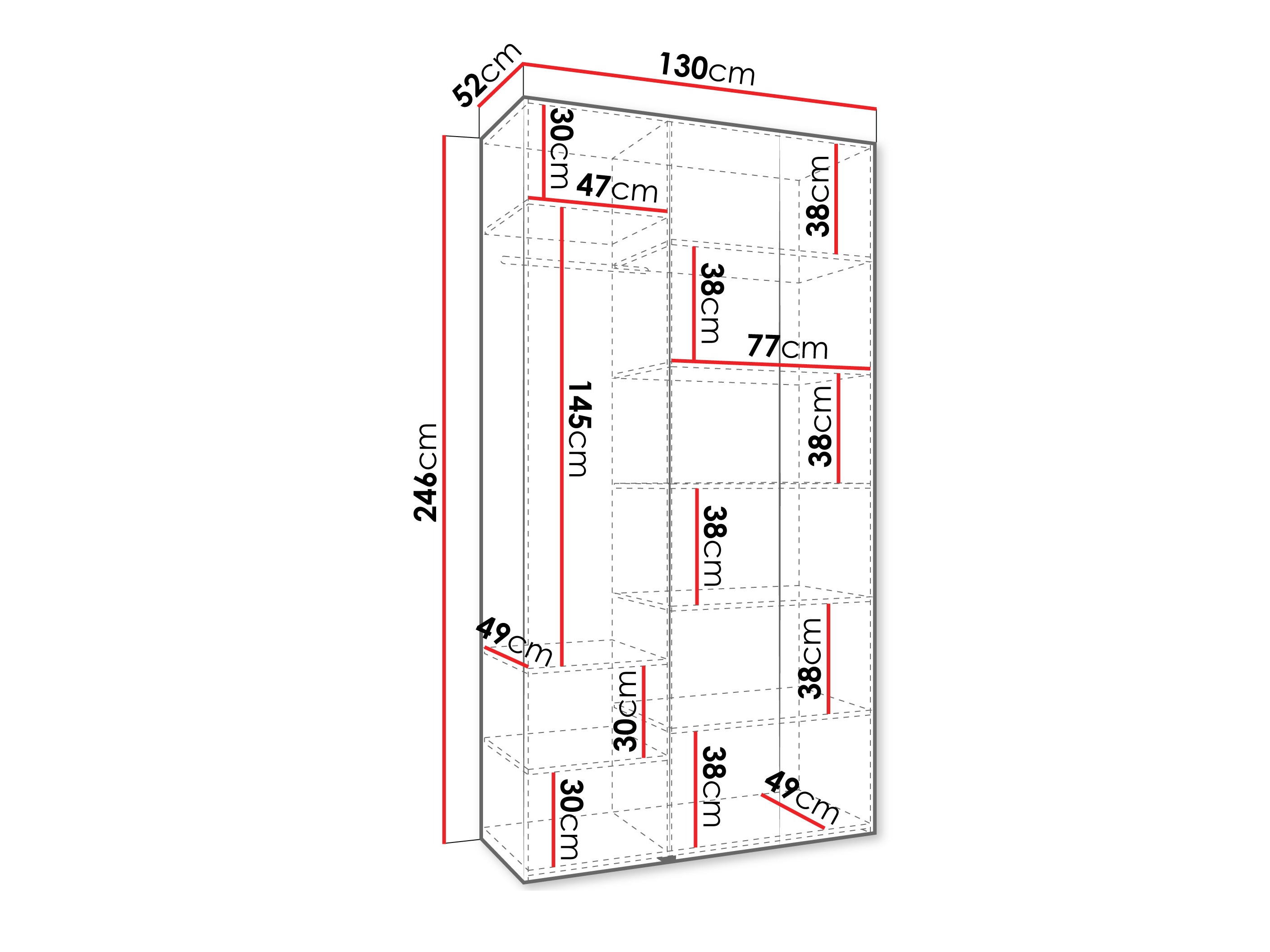 Riidekapp Hartford 544 (Kašmiir)