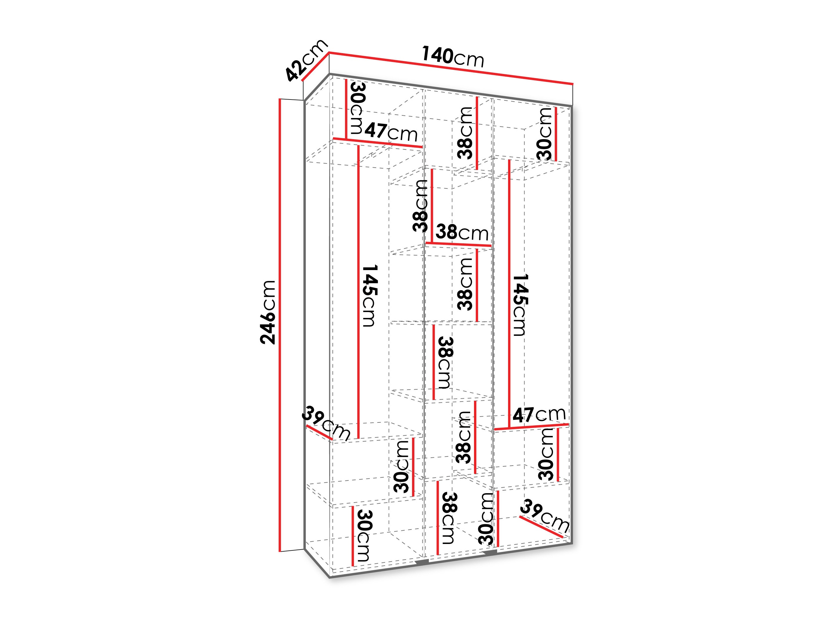 Riidekapp Hartford 544 (Kašmiir)