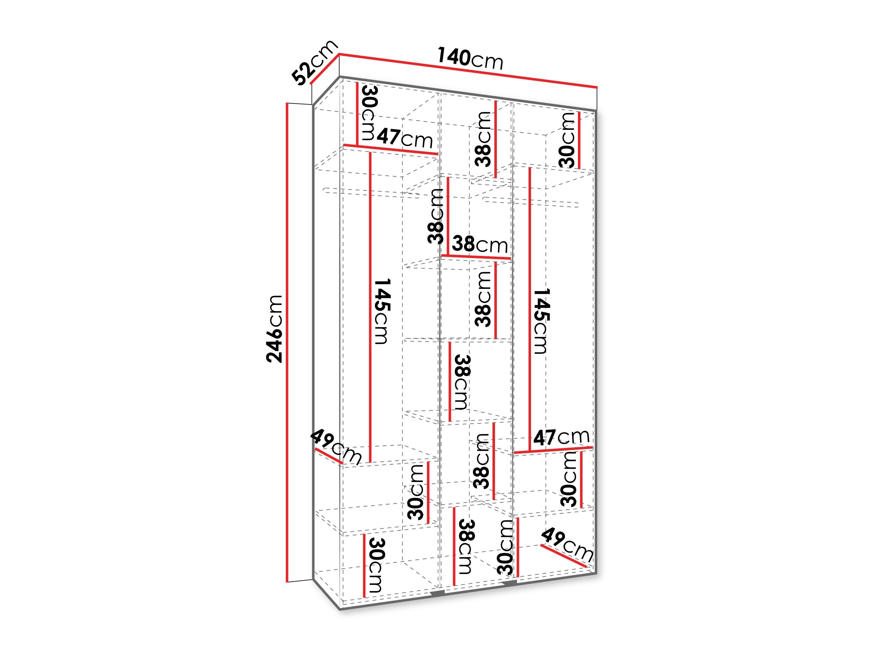 Riidekapp Hartford 544 (Kašmiir)