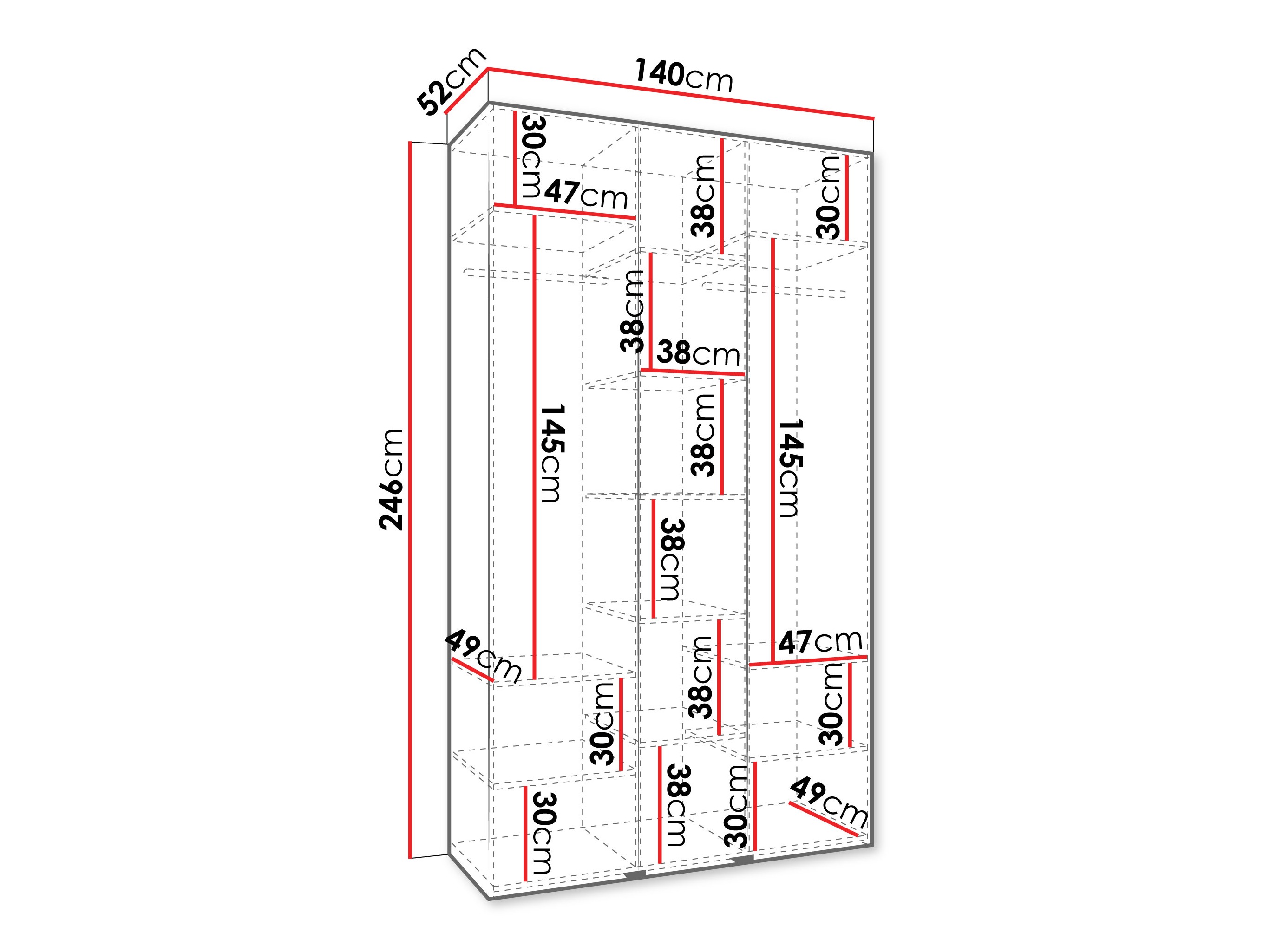 Riidekapp Hartford 544 (Kašmiir)