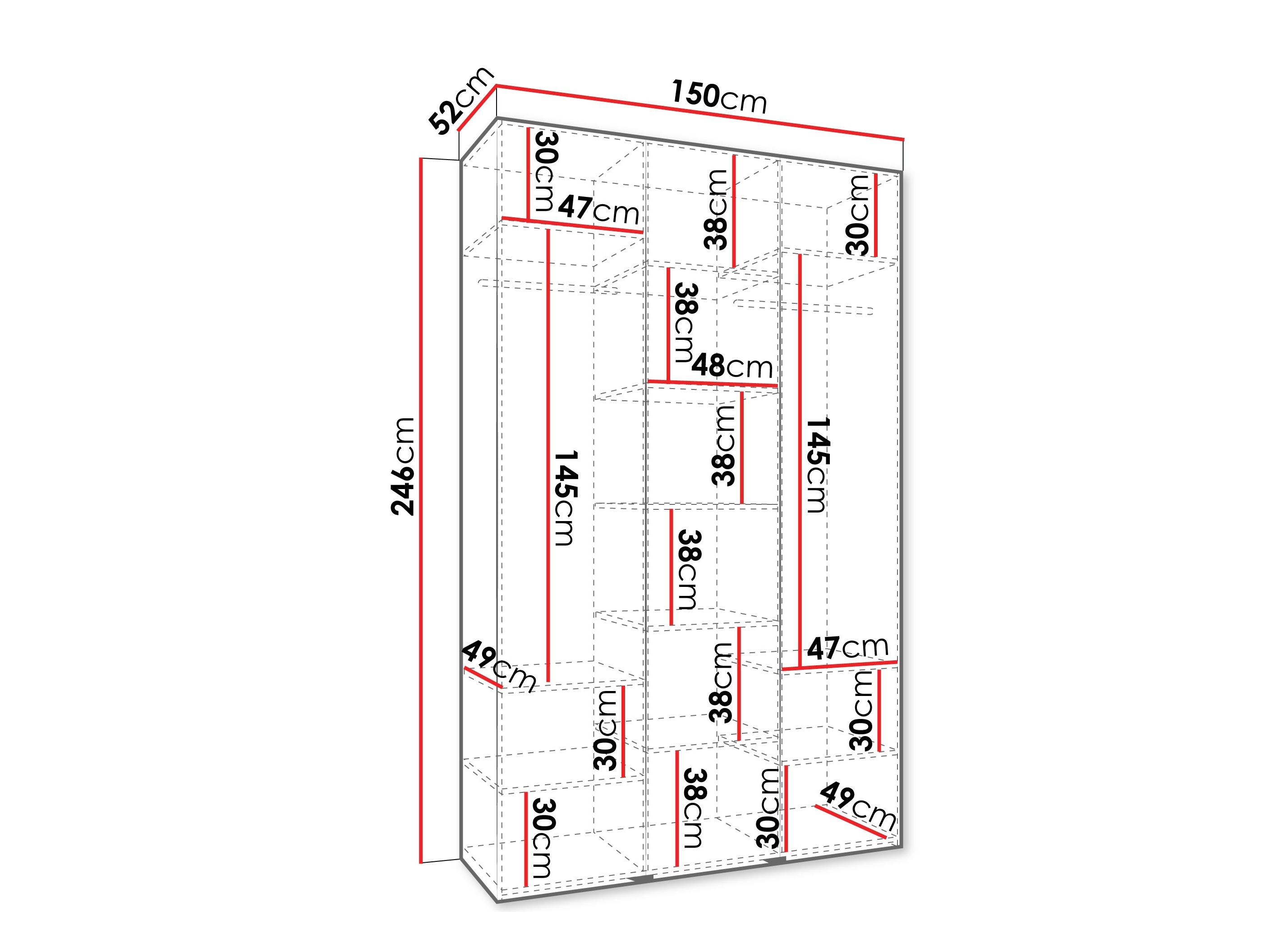 Riidekapp Hartford 544 (Kašmiir)