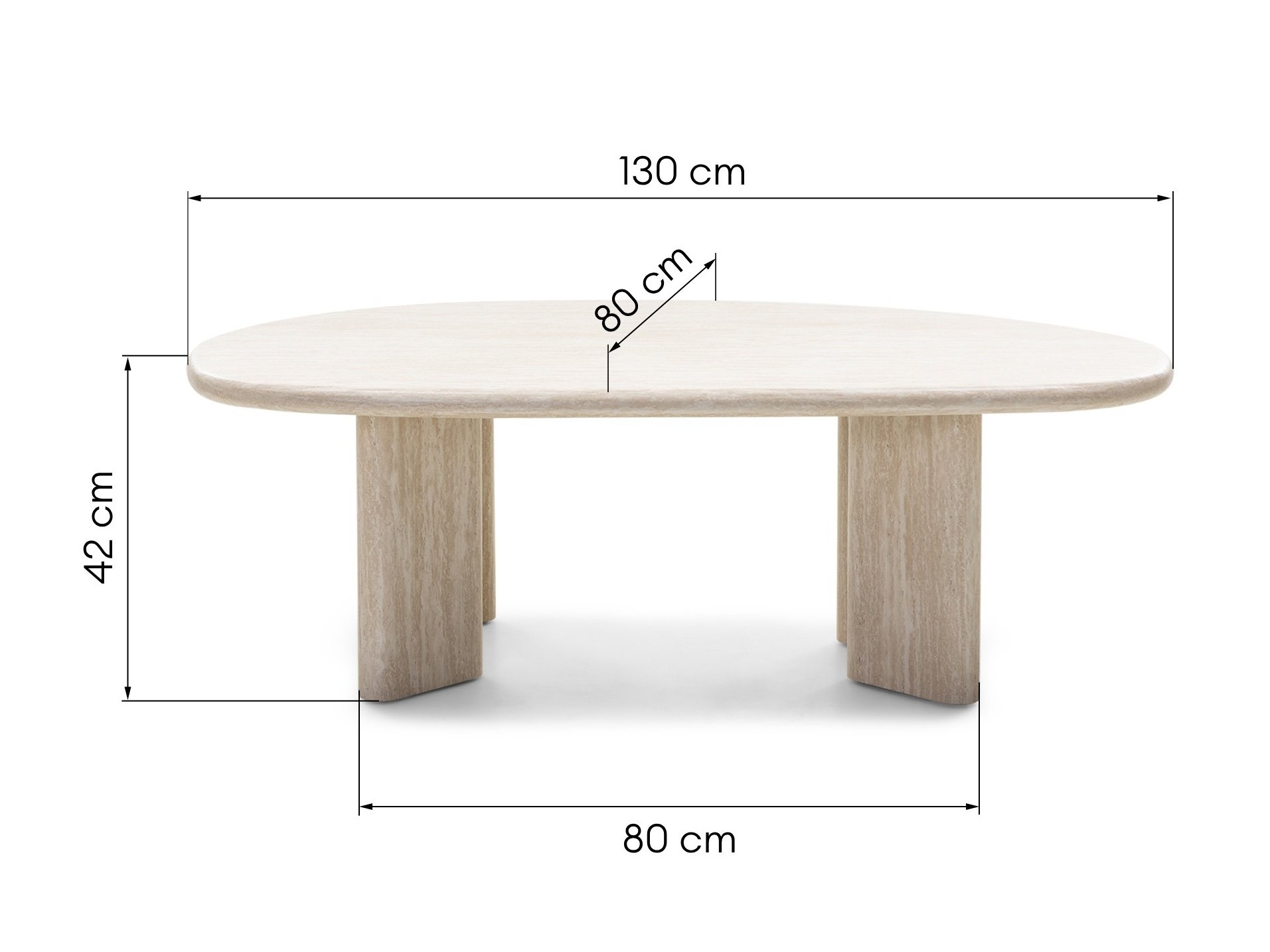 Diivanilaud Burleson 476 (Valgus Travertine)