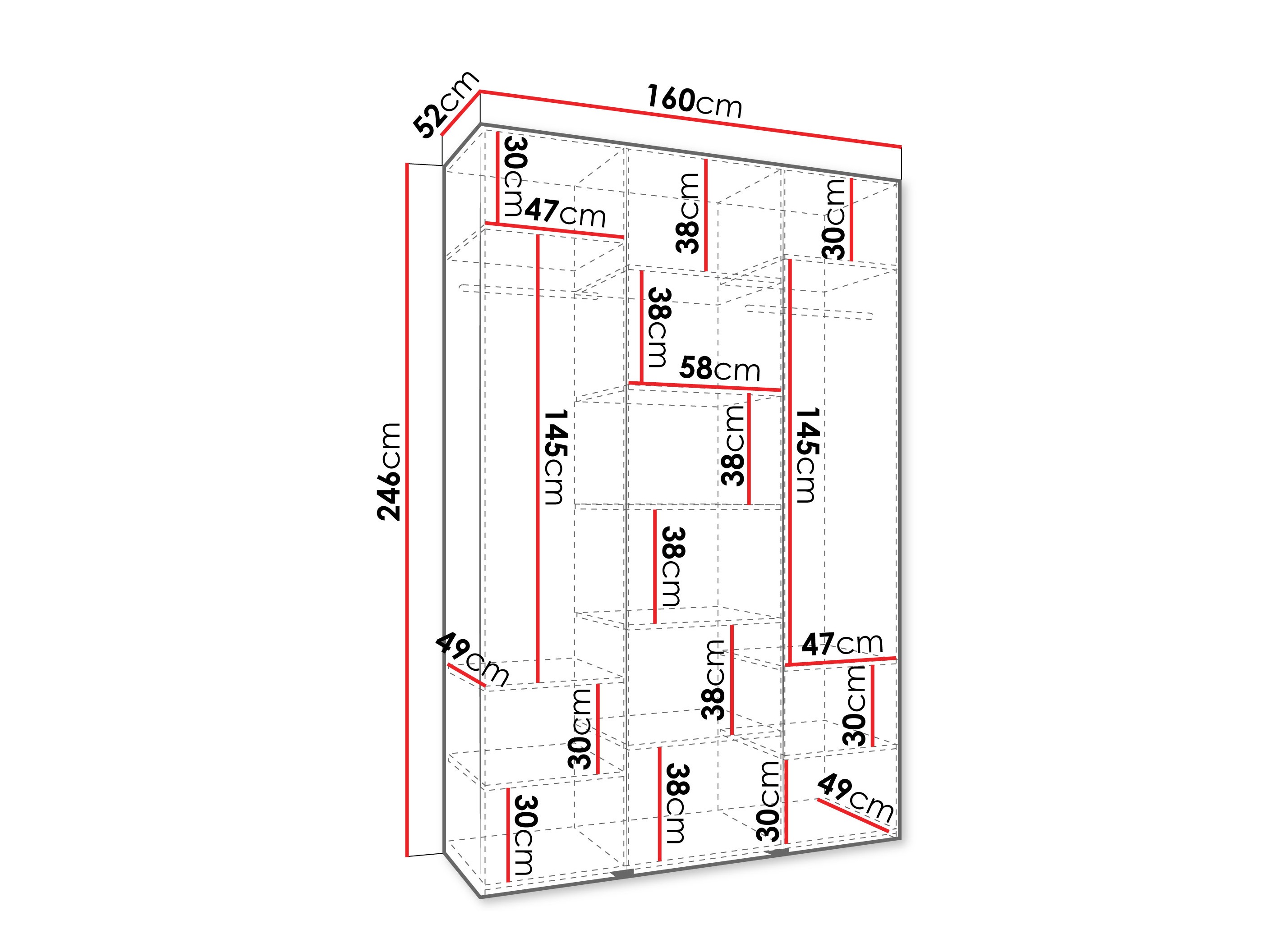 Riidekapp Hartford 544 (Kašmiir)