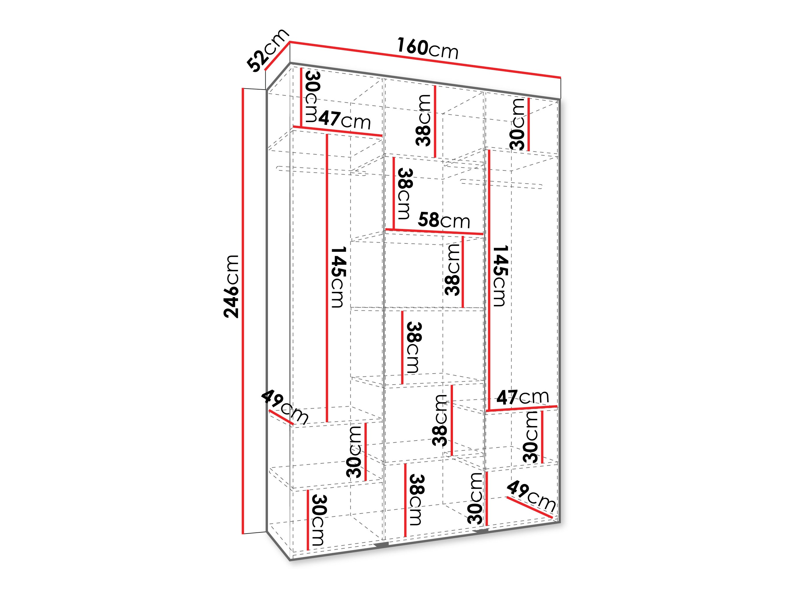 Riidekapp Hartford 544 (Kašmiir)