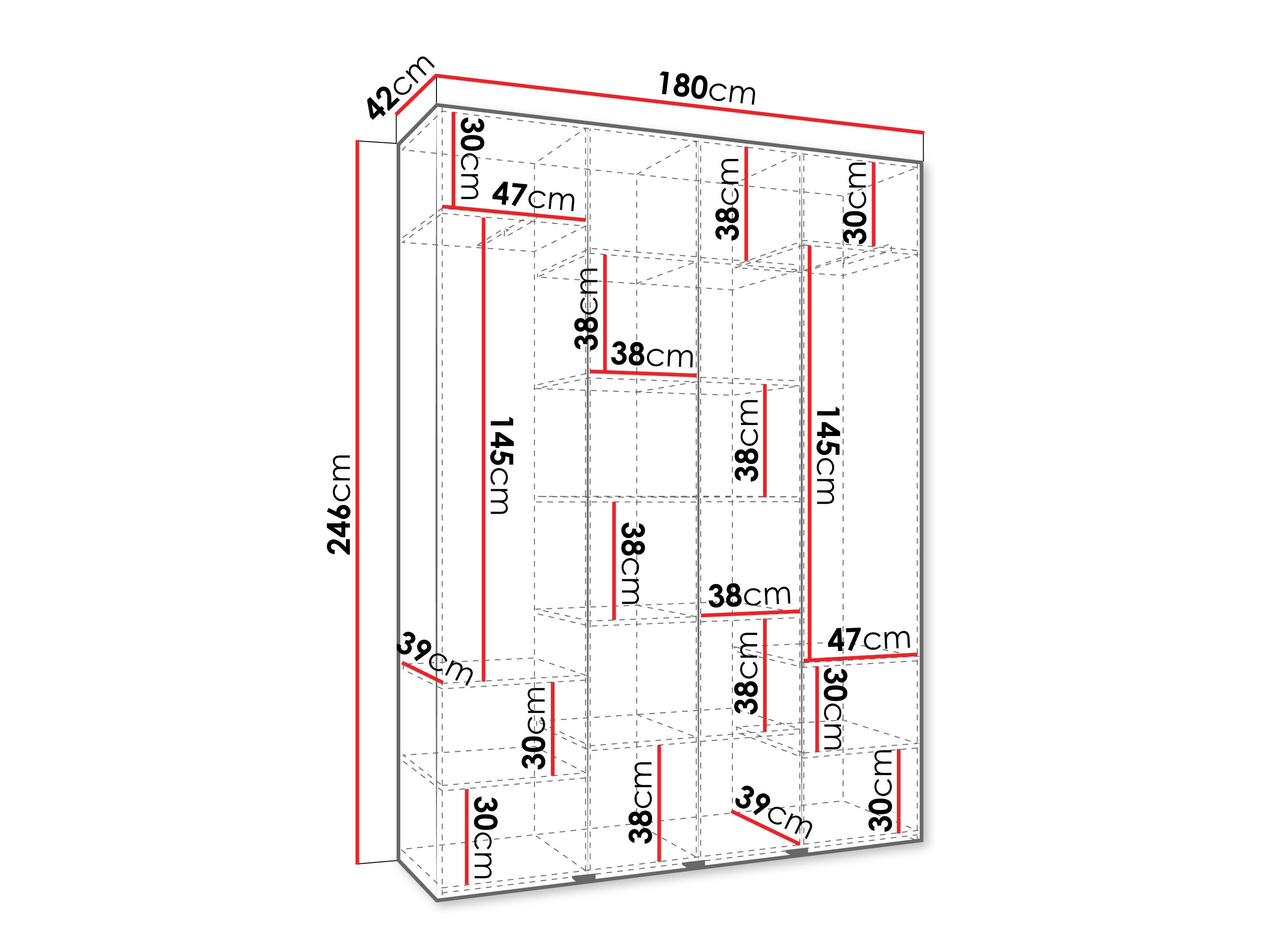 Riidekapp Hartford 554 (Kašmiir)