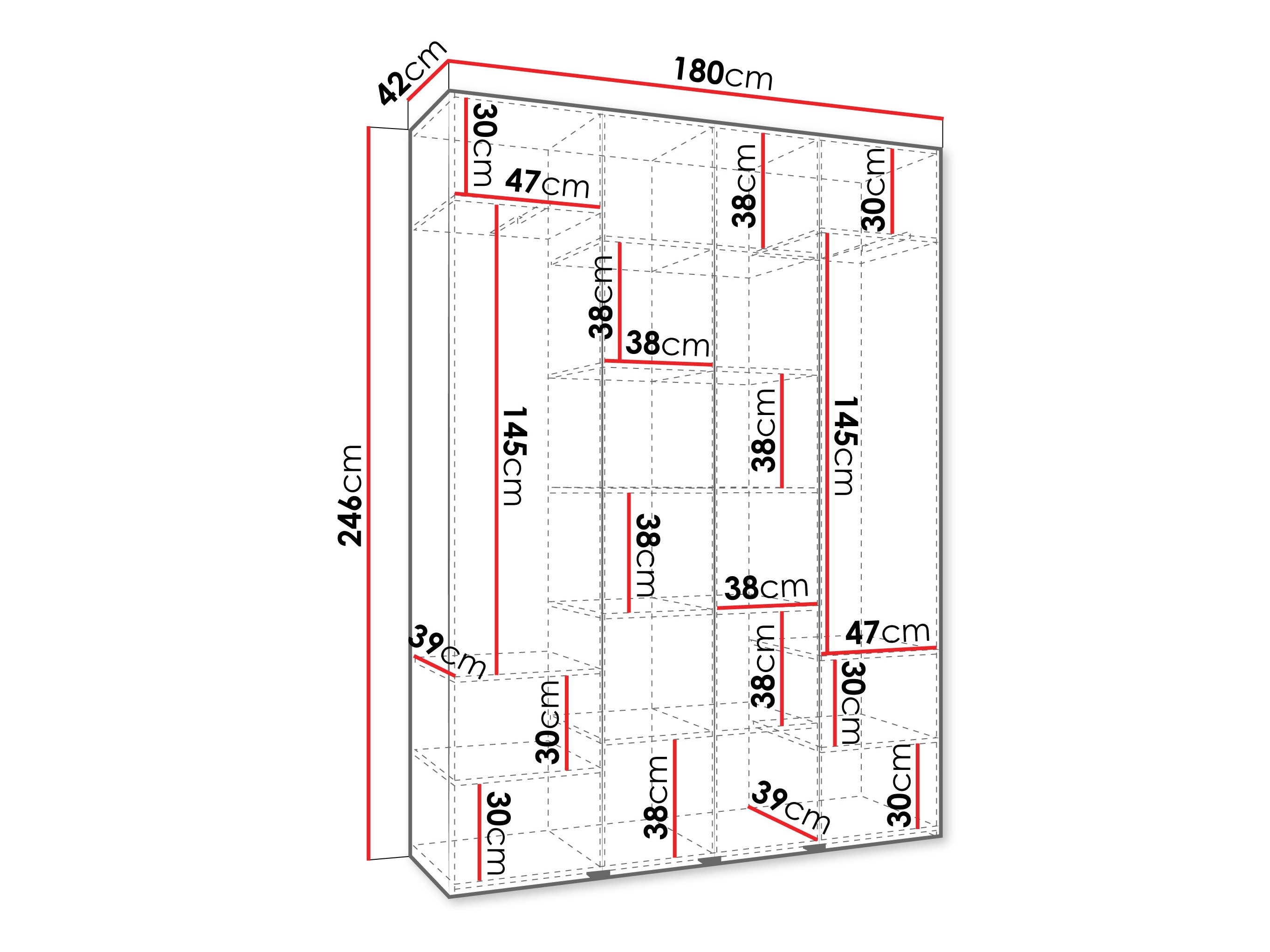 Riidekapp Hartford 554 (Kašmiir)