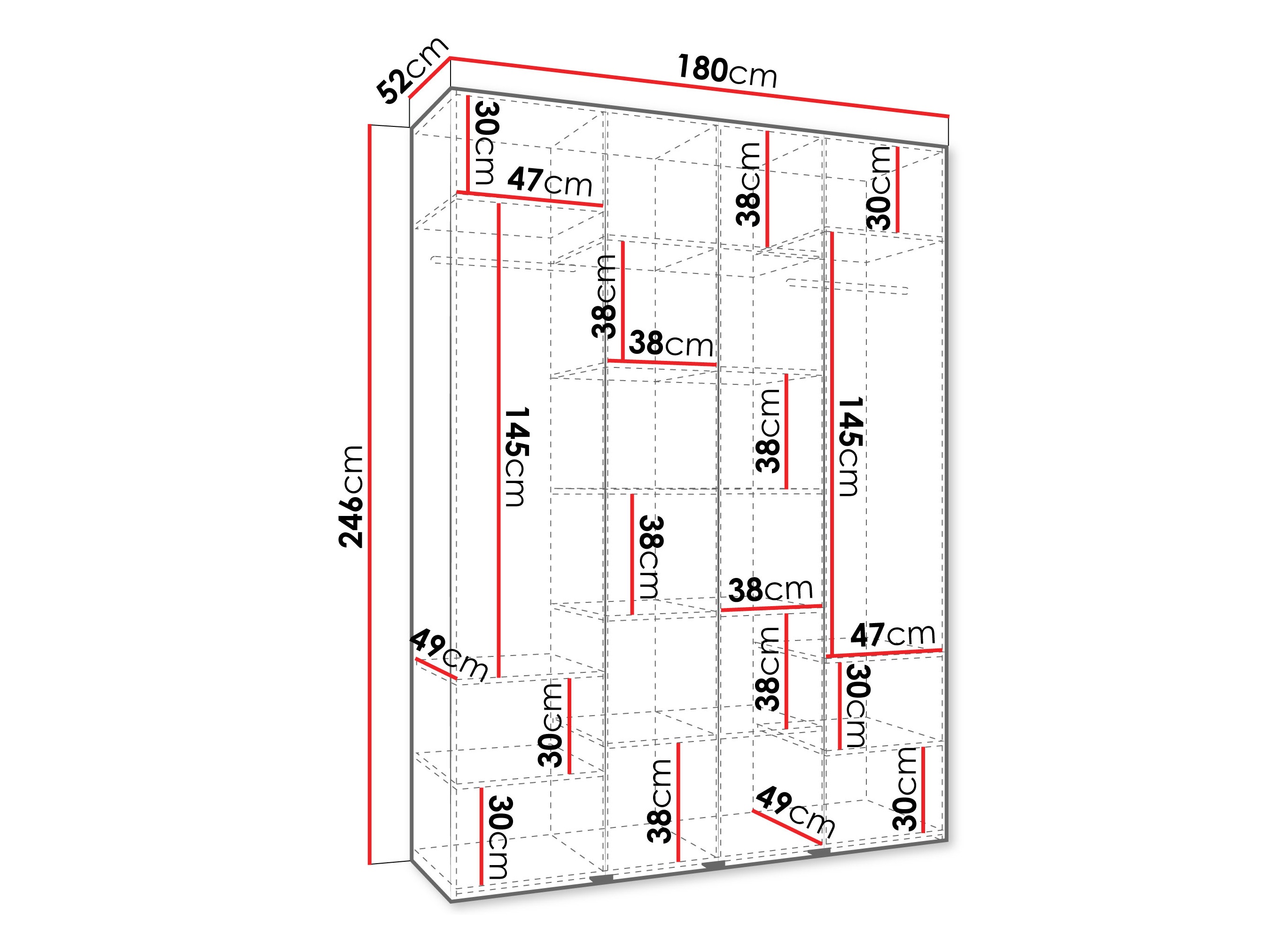 Riidekapp Hartford 554 (Kašmiir)