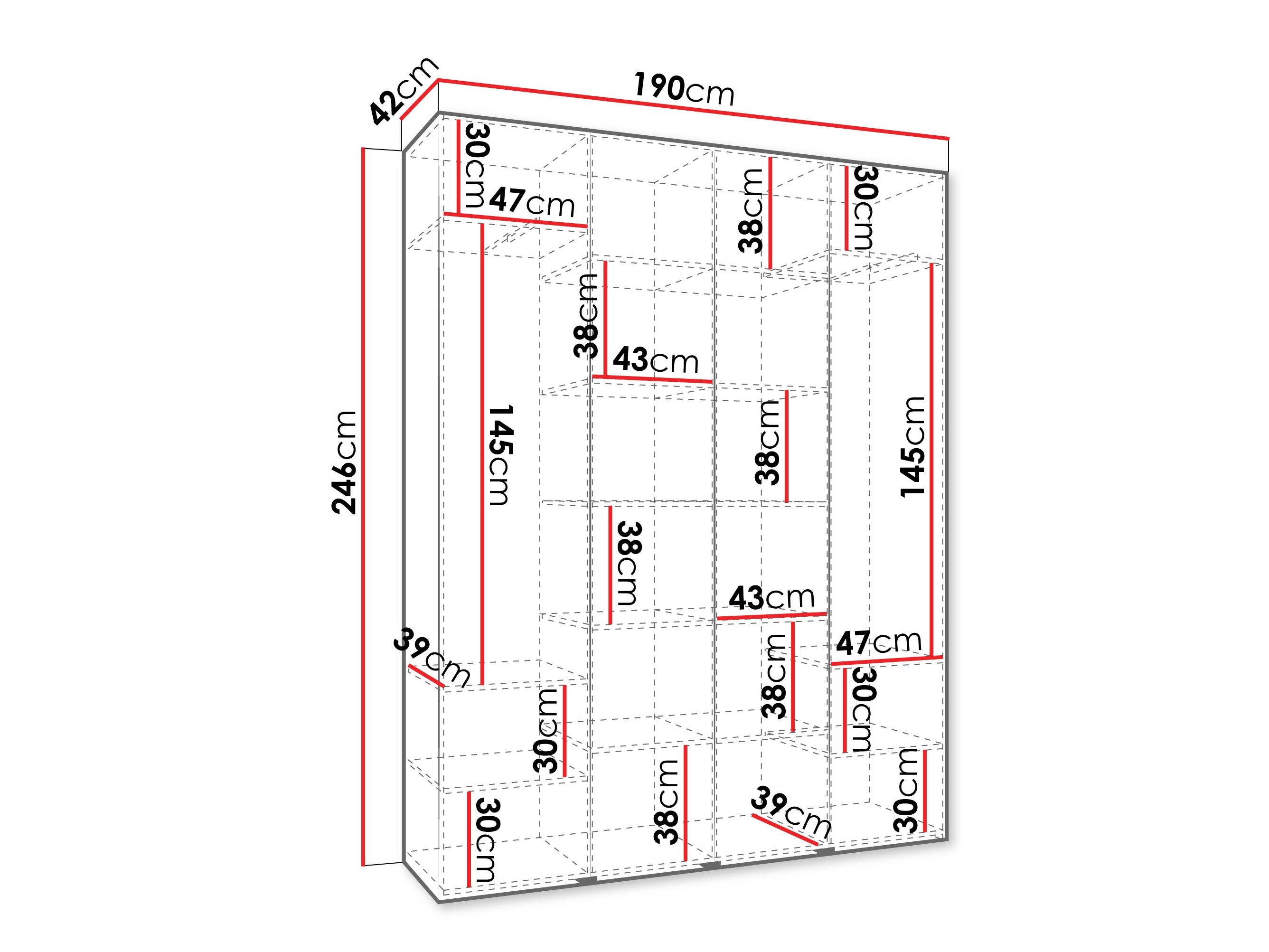 Riidekapp Hartford 554 (Kašmiir)