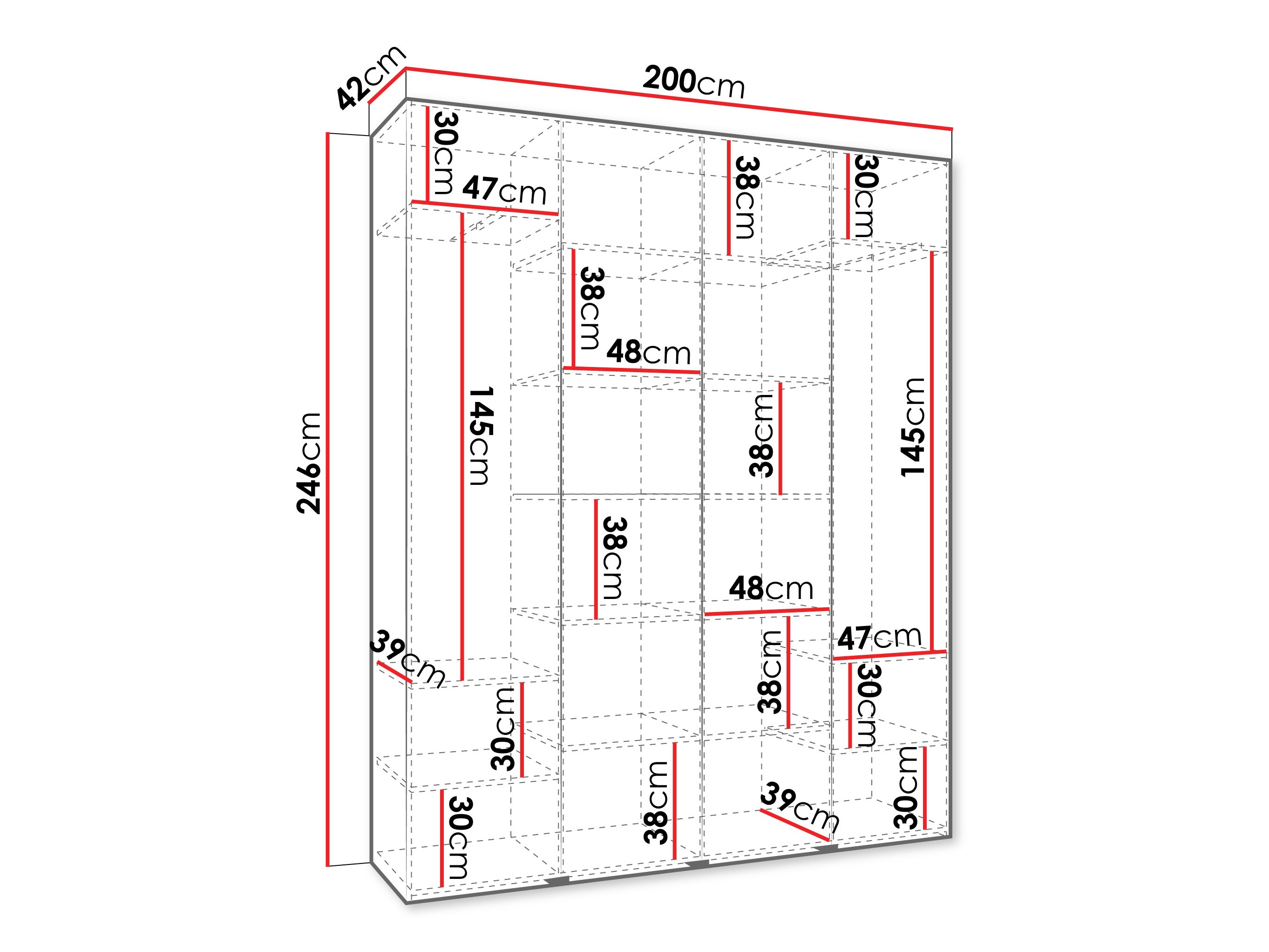 Riidekapp Hartford 554 (Kašmiir)